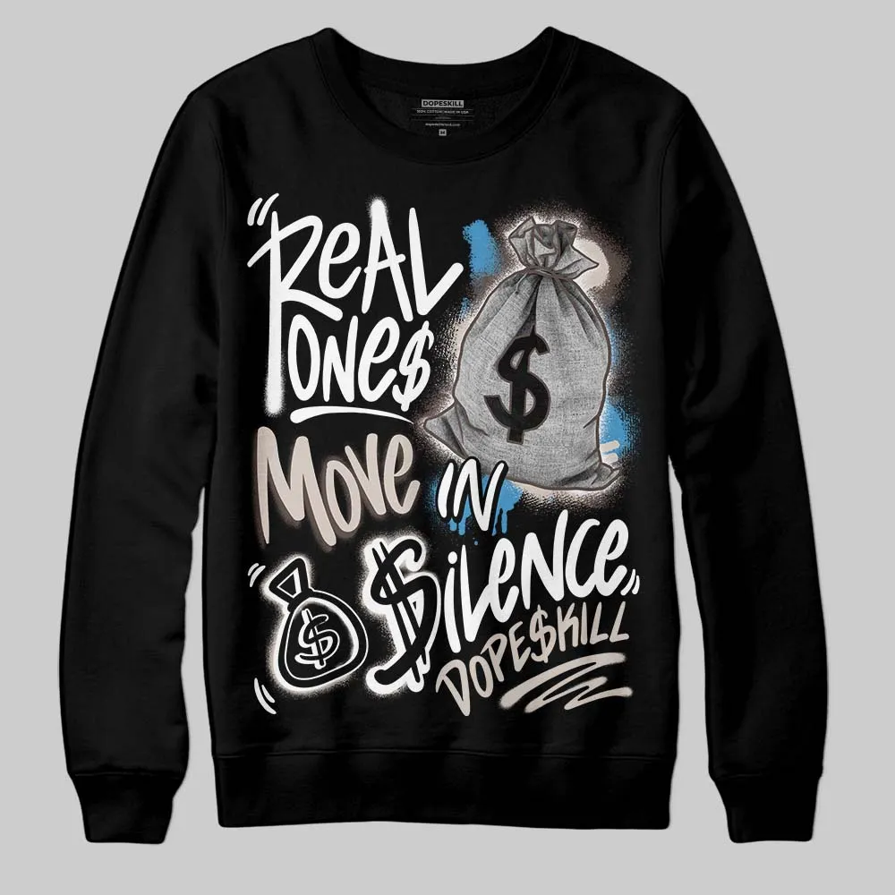 Samba OG White Black Clear Granite 1s DopeSkill Sweatshirt Real Ones Move In Silence Graphic sold by DopeSkill product image thumbnail 2