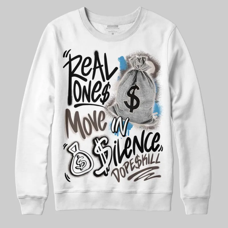 Samba OG White Black Clear Granite 1s DopeSkill Sweatshirt Real Ones Move In Silence Graphic sold by DopeSkill