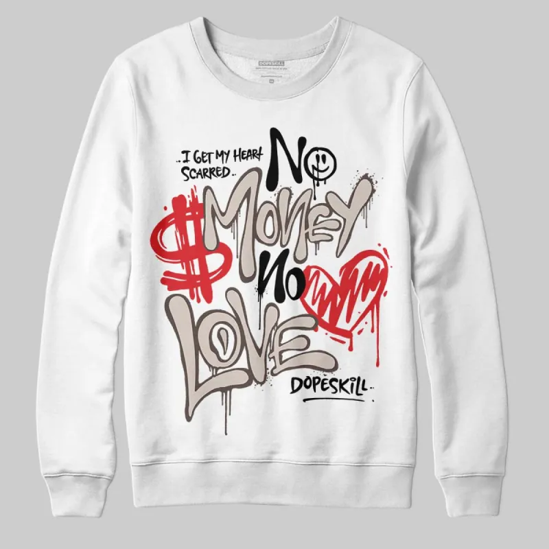 Samba OG White Black Clear Granite 1s DopeSkill Sweatshirt No Money No Love Typo Graphic sold by DopeSkill