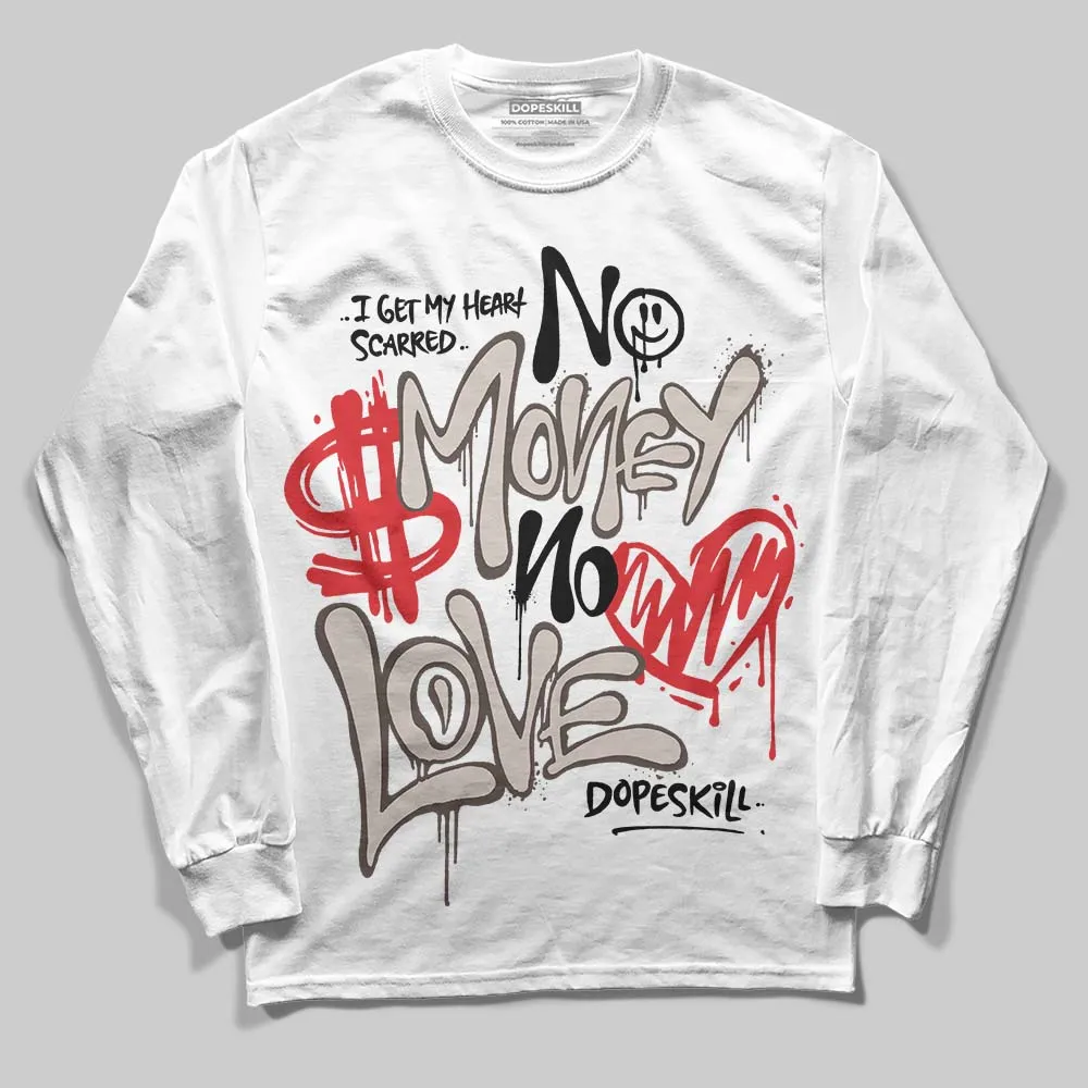Samba OG White Black Clear Granite DopeSkill Long Sleeve T-Shirt No Money No Love Typo Graphic sold by DopeSkill