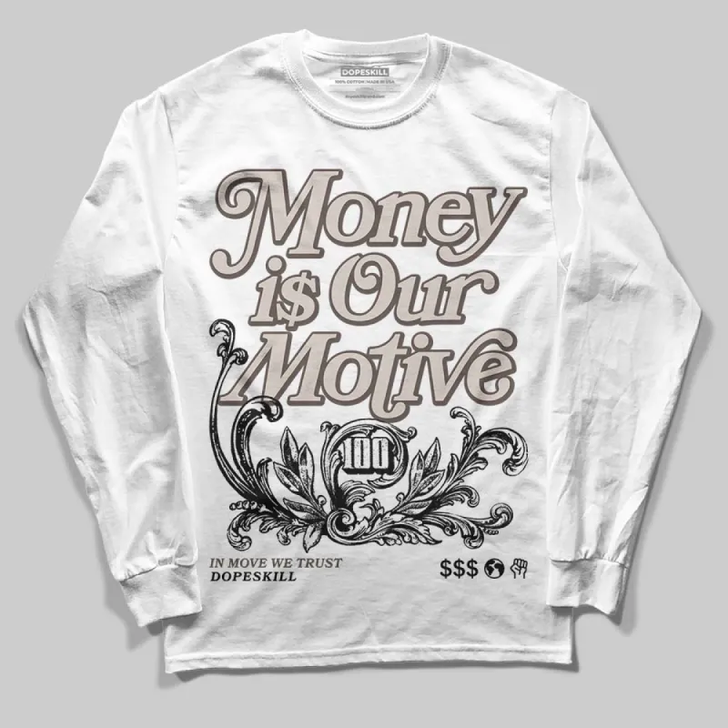 Samba OG White Black Clear Granite DopeSkill Long Sleeve T-Shirt Money Is Our Motive Typo Graphic sold by DopeSkill