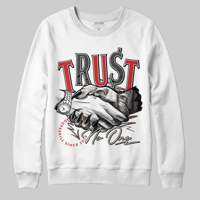 Samba OG White Better Scarlet DopeSkill Sweatshirt Trust No One Graphic sold by DopeSkill