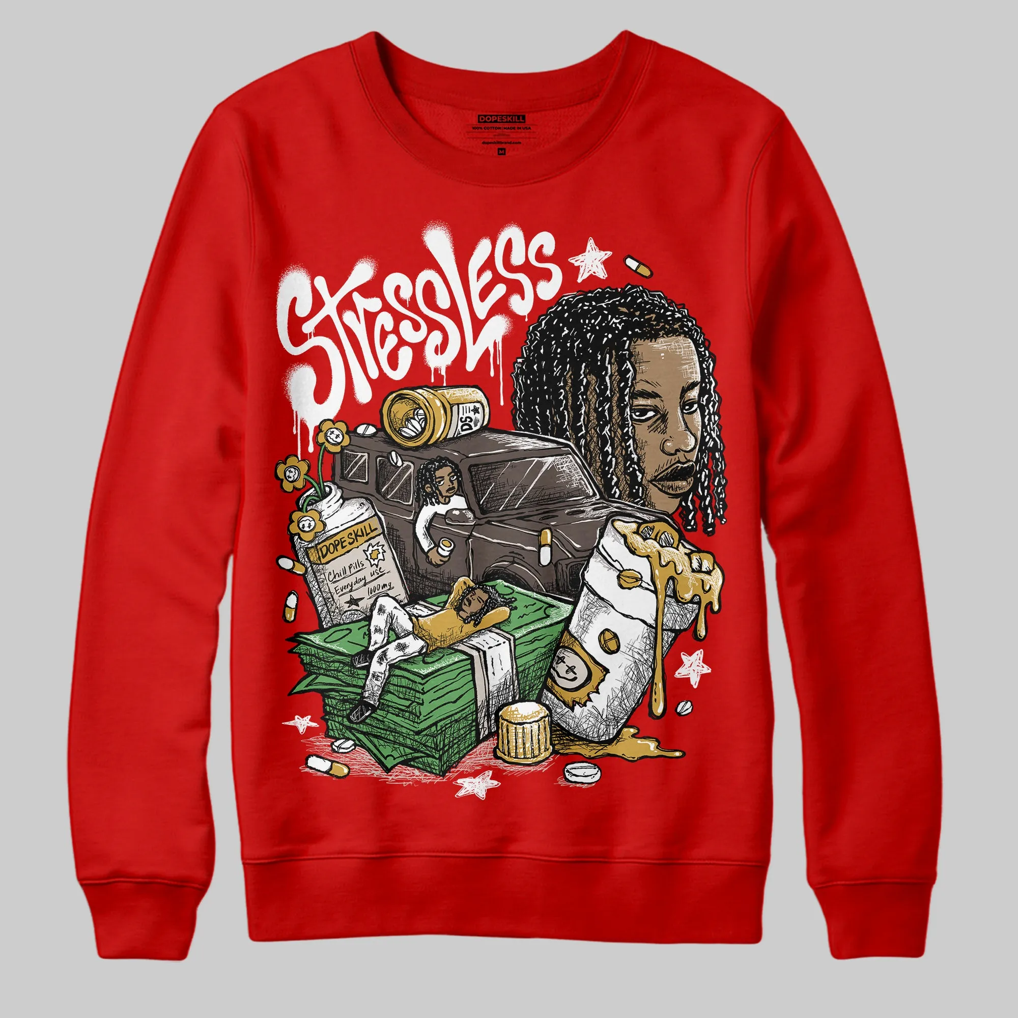 Samba OG White Better Scarlet DopeSkill Sweatshirt Stressless Graphic sold by DopeSkill product image thumbnail 3