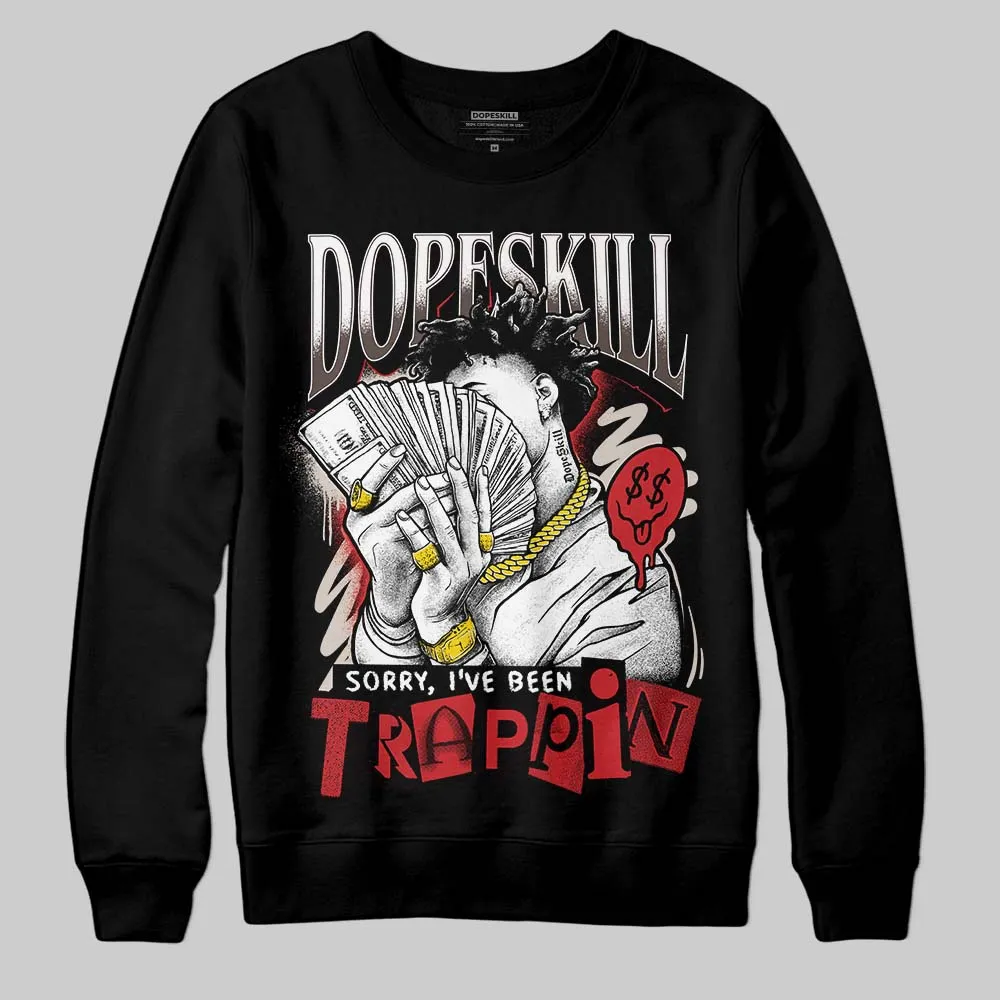 Samba OG White Better Scarlet DopeSkill Sweatshirt Sorry I've Been Trappin Graphic sold by DopeSkill product image thumbnail 2