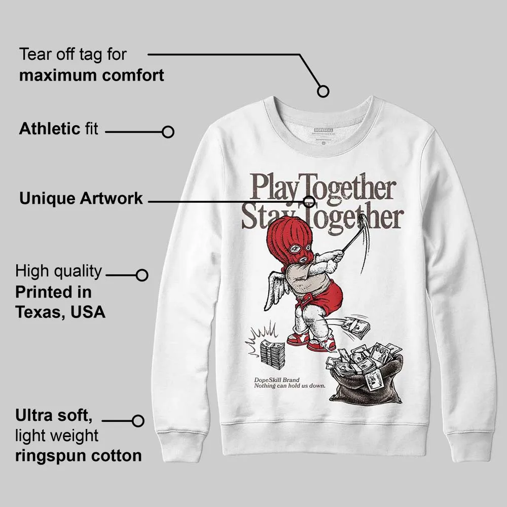 Samba OG White Better Scarlet DopeSkill Sweatshirt Play together, Stay together Graphic sold by DopeSkill product image thumbnail 4