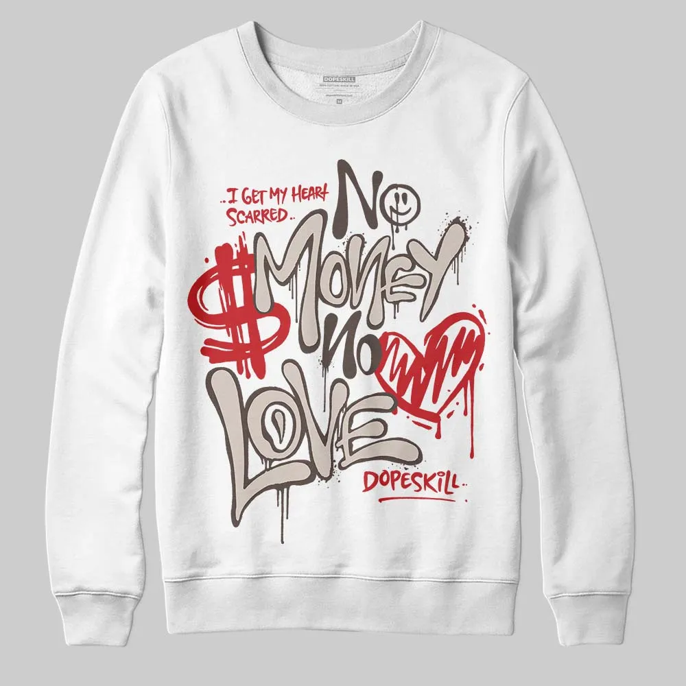 Samba OG White Better Scarlet DopeSkill Sweatshirt No Money No Love Typo Graphic sold by DopeSkill