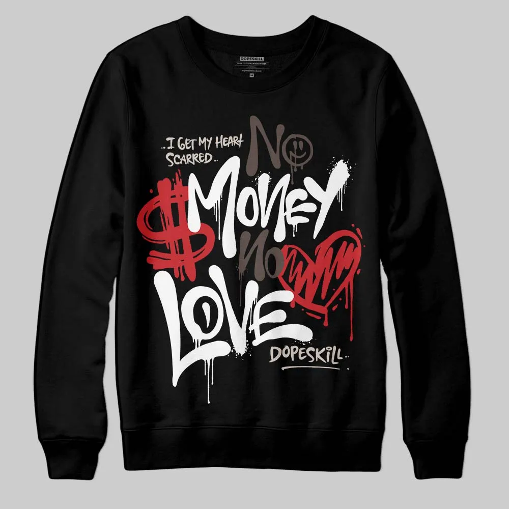 Samba OG White Better Scarlet DopeSkill Sweatshirt No Money No Love Typo Graphic sold by DopeSkill product image thumbnail 2