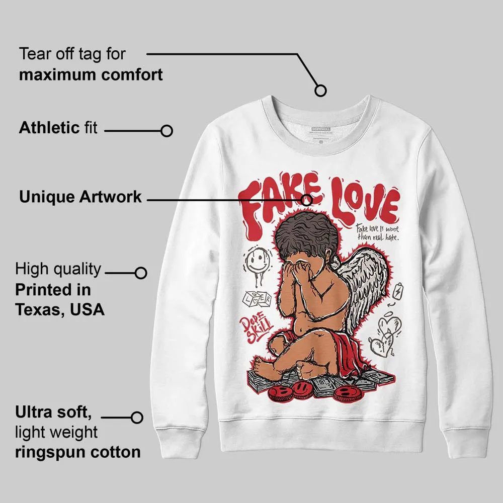 Samba OG White Better Scarlet DopeSkill Sweatshirt False Love Graphic sold by DopeSkill product image thumbnail 4