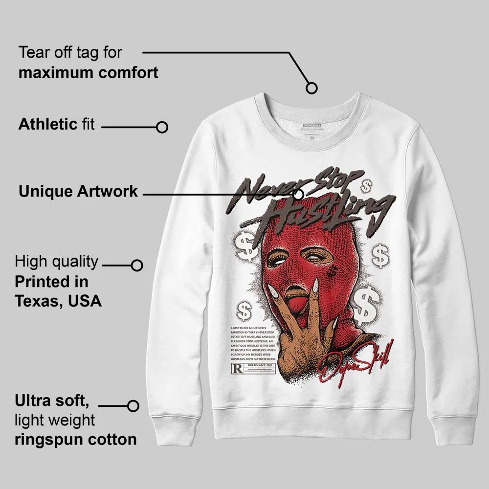 Samba OG White Better Scarlet DopeSkill Sweatshirt Never Stop Hustling Graphic sold by DopeSkill product image thumbnail 4