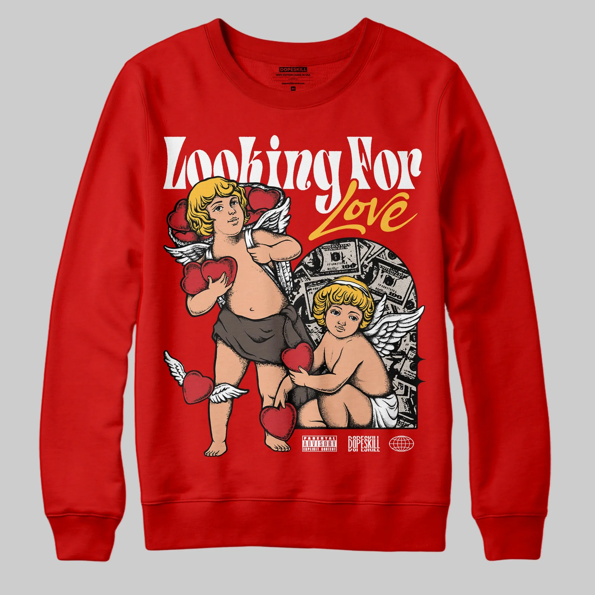 Samba OG White Better Scarlet DopeSkill Sweatshirt Looking For Love Graphic sold by DopeSkill product image thumbnail 3