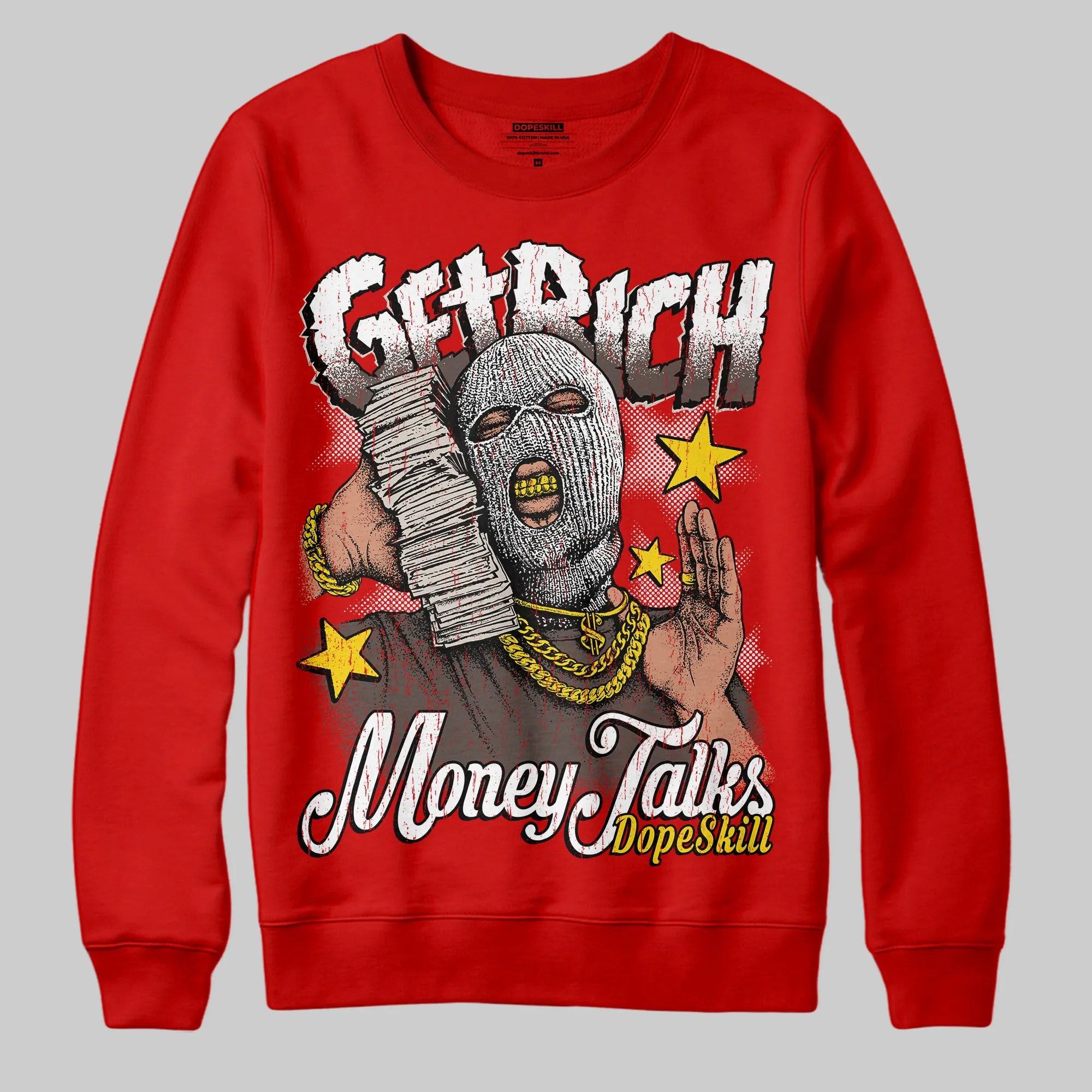 Samba OG White Better Scarlet DopeSkill Sweatshirt Get Rich Graphic sold by DopeSkill product image thumbnail 3