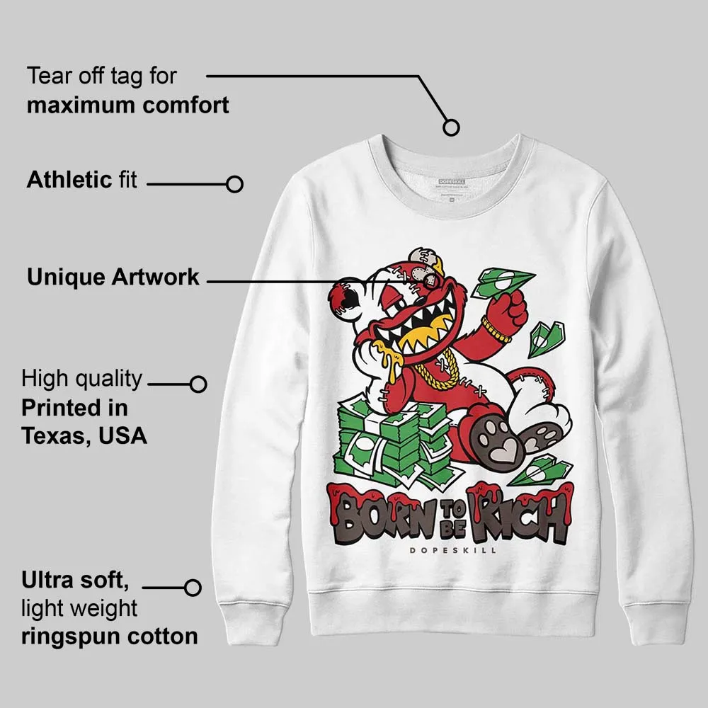 Samba OG White Better Scarlet DopeSkill Sweatshirt Born To Be Rich Graphic sold by DopeSkill product image thumbnail 4