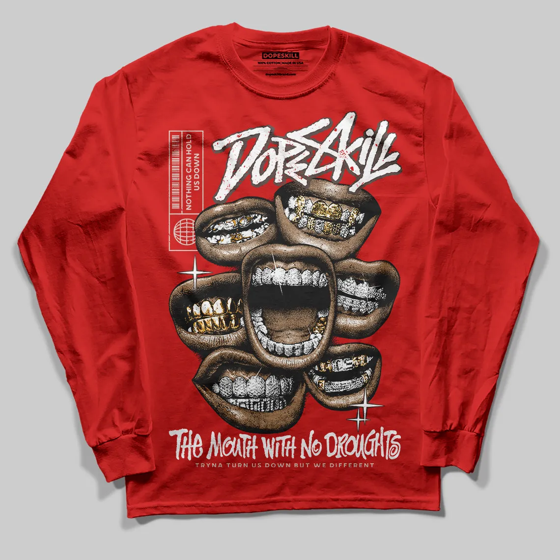 Samba OG White Better Scarlet DopeSkill Long Sleeve T-Shirt The Mouth With No Droughts Graphic sold by DopeSkill product image thumbnail 3