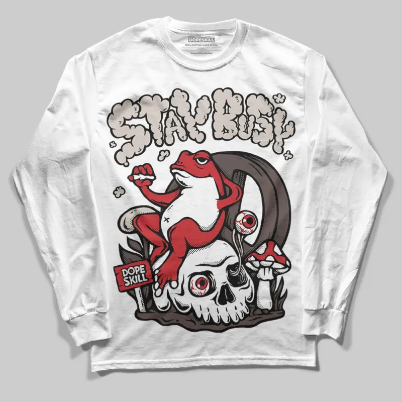 Samba OG White Better Scarlet DopeSkill Long Sleeve T-Shirt Stay Busy Graphic sold by DopeSkill