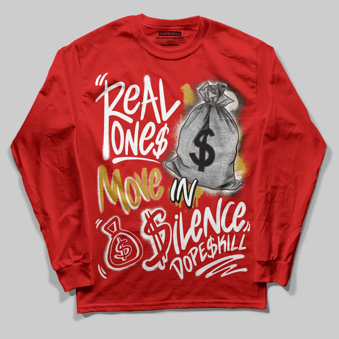 Samba OG White Better Scarlet DopeSkill Long Sleeve T-Shirt Real Ones Move In Silence Graphic sold by DopeSkill product image thumbnail 3