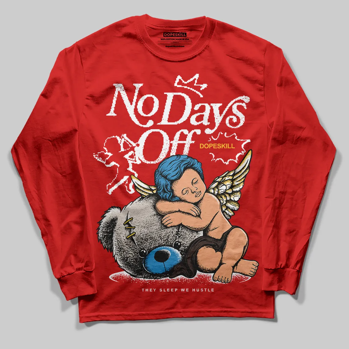 Samba OG White Better Scarlet DopeSkill Long Sleeve T-Shirt New No Days Off Graphic sold by DopeSkill product image thumbnail 3