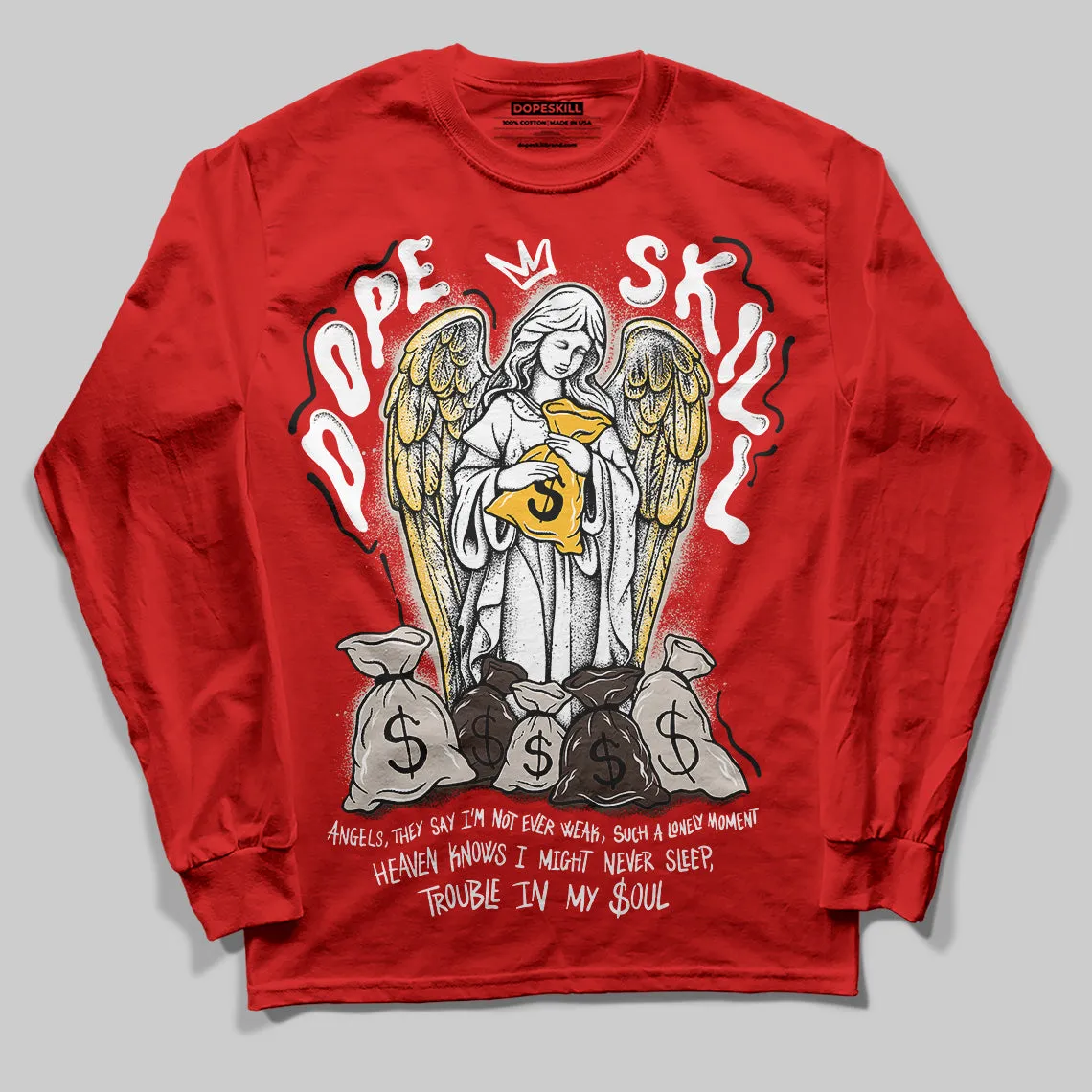 Samba OG White Better Scarlet DopeSkill Long Sleeve T-Shirt Angels Graphic sold by DopeSkill product image thumbnail 3
