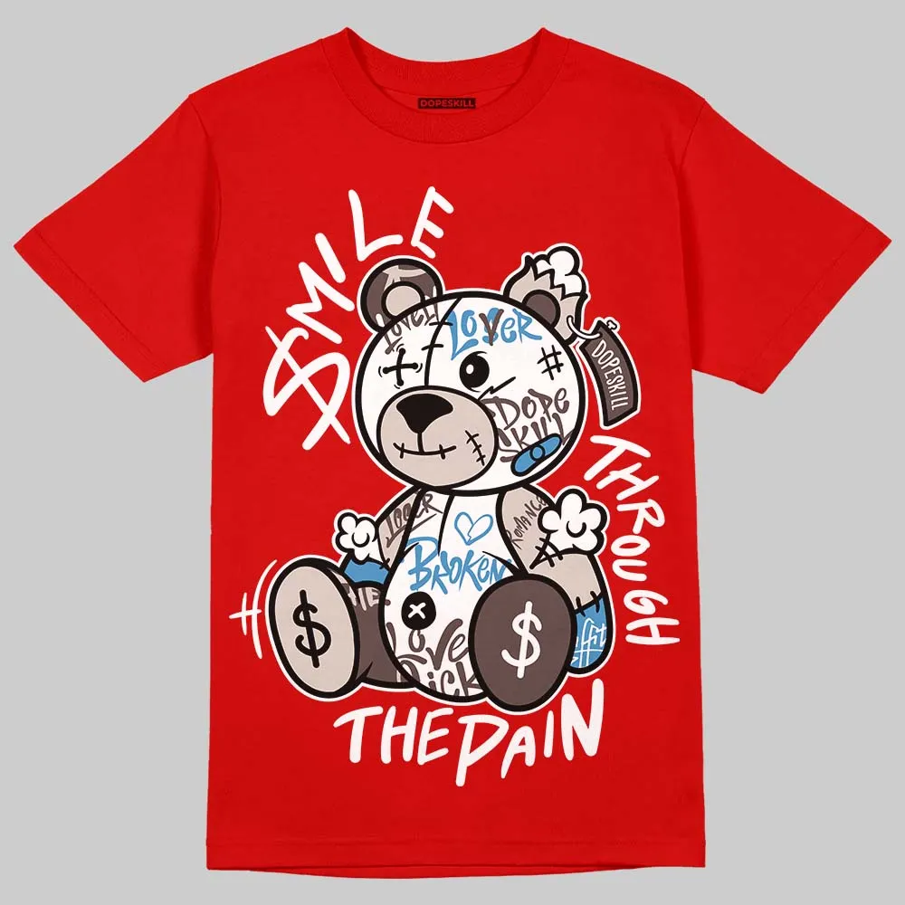 Samba OG White Better Scarlet DopeSkill T-Shirt Smile Through The Pain Graphic sold by DopeSkill product image thumbnail 3