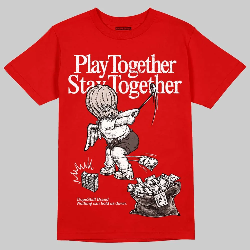 Samba OG White Better Scarlet DopeSkill T-Shirt Play together, Stay together Graphic sold by DopeSkill product image thumbnail 3
