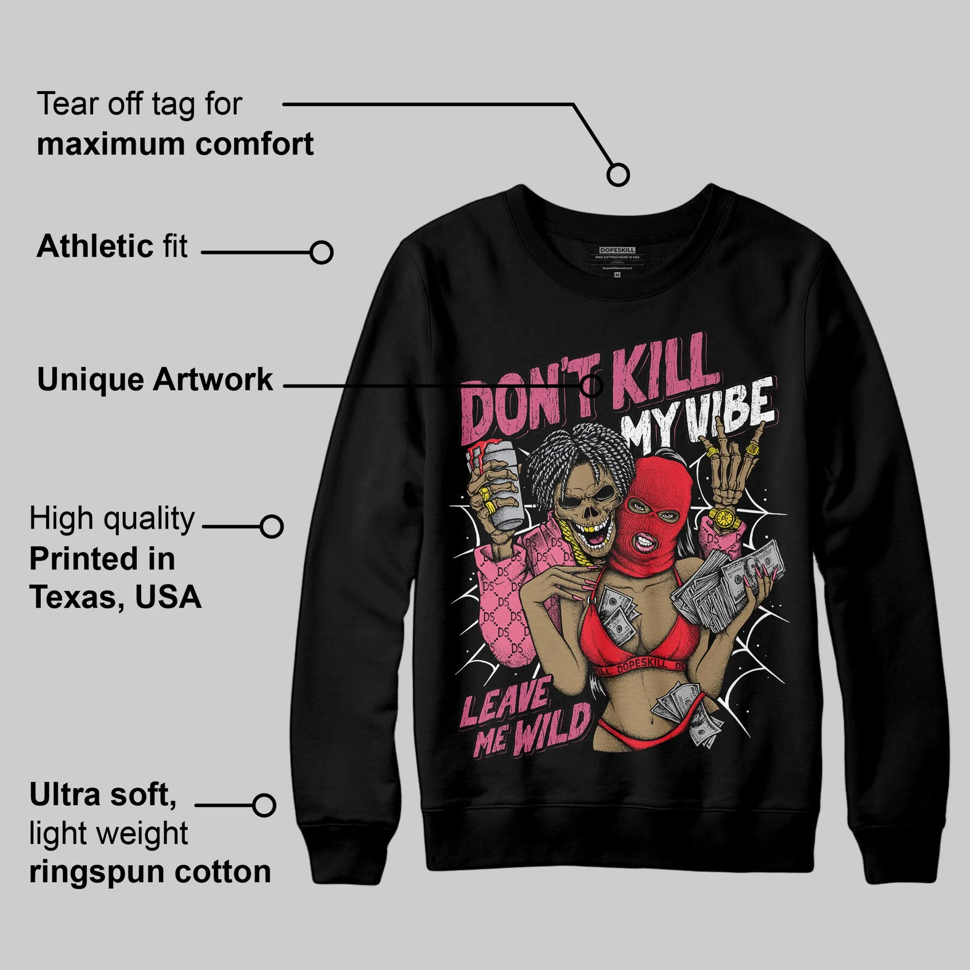 S - Serendipity Pro-X1 W DopeSkill Sweatshirt Don't Kill My Vibe Graphic sold by DopeSkill product image thumbnail 3