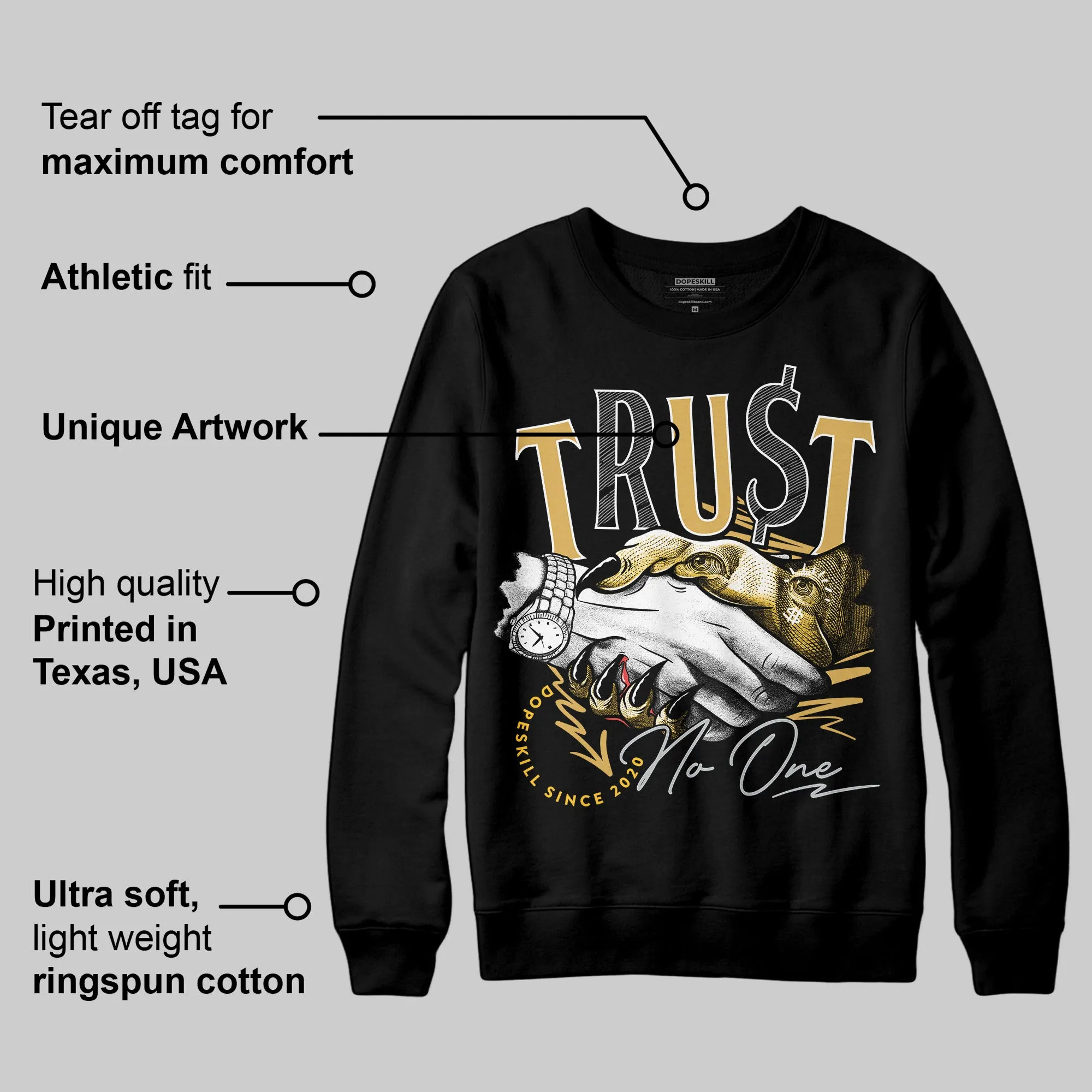 Phantom 12s DopeSkill Sweatshirt Trust No One Graphic sold by DopeSkill product image thumbnail 3