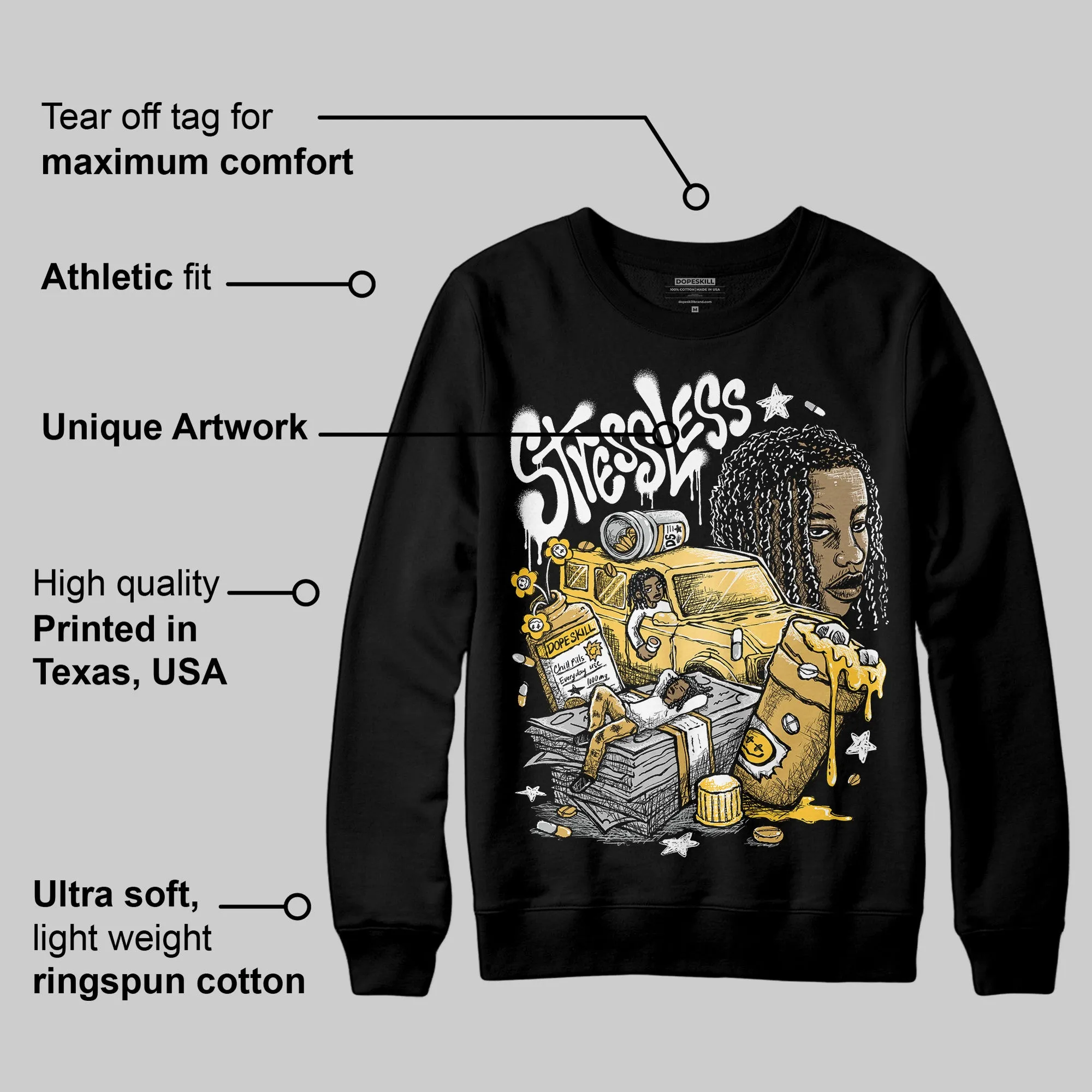 Phantom 12s DopeSkill Sweatshirt Stressless Graphic sold by DopeSkill product image thumbnail 3