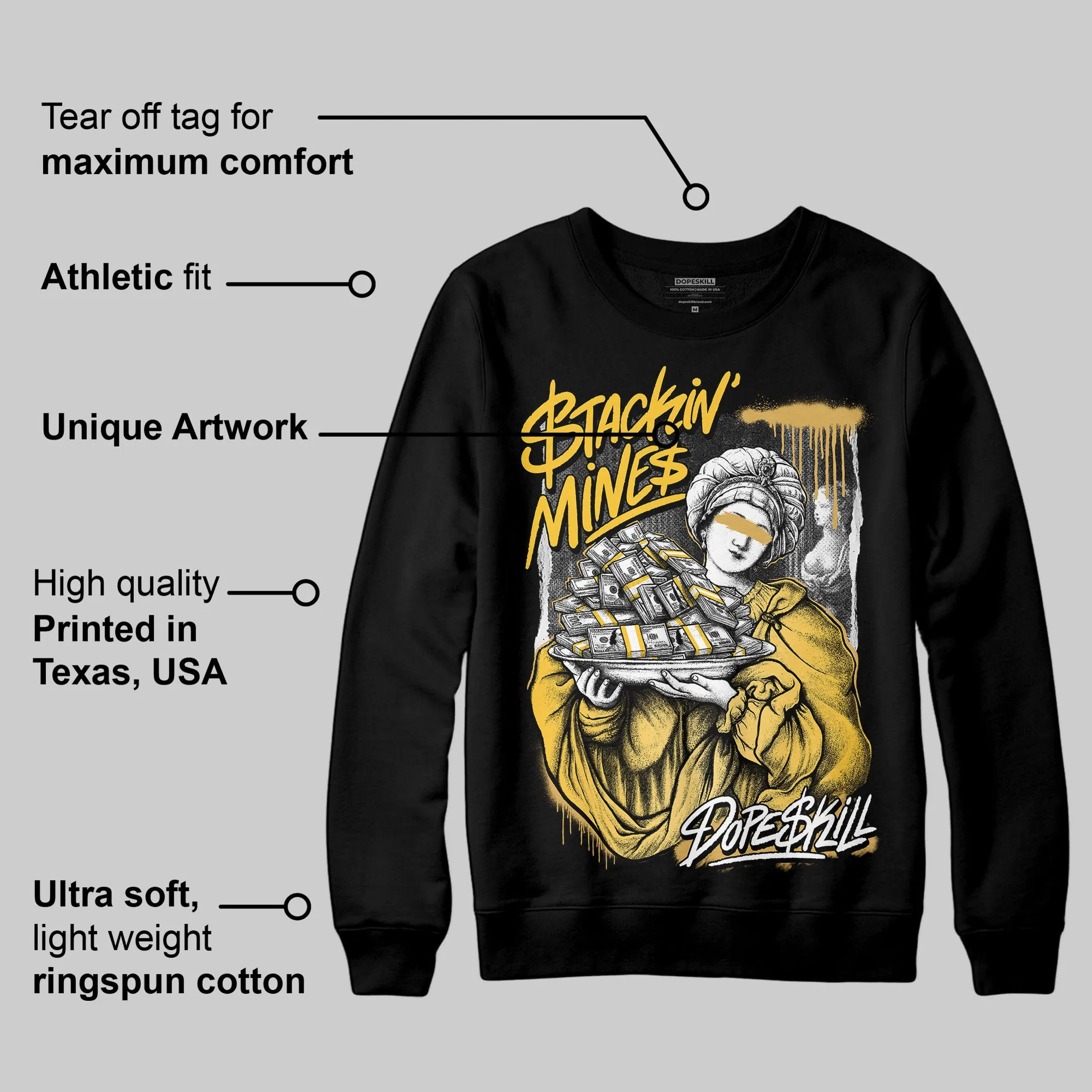 Phantom 12s DopeSkill Sweatshirt Stackin Mines Graphic sold by DopeSkill product image thumbnail 3