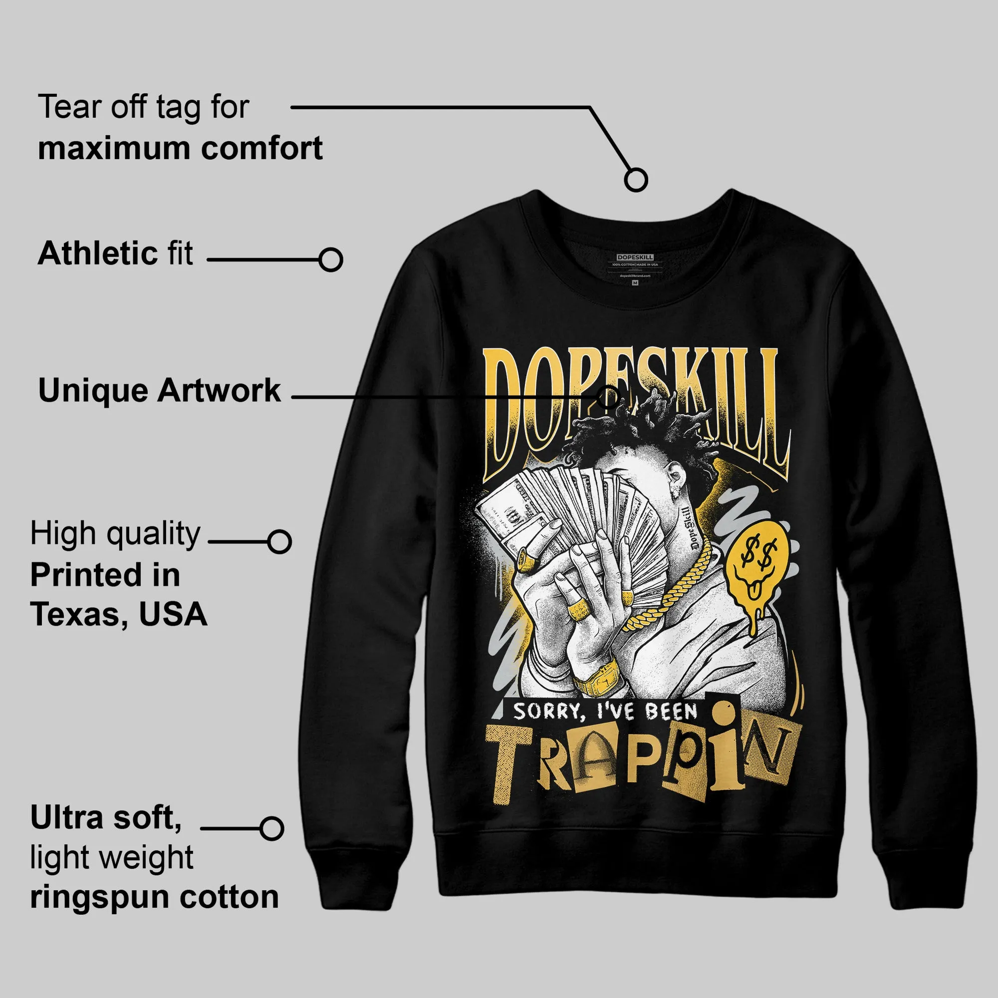 Phantom 12s DopeSkill Sweatshirt Sorry I've Been Trappin Graphic sold by DopeSkill product image thumbnail 3