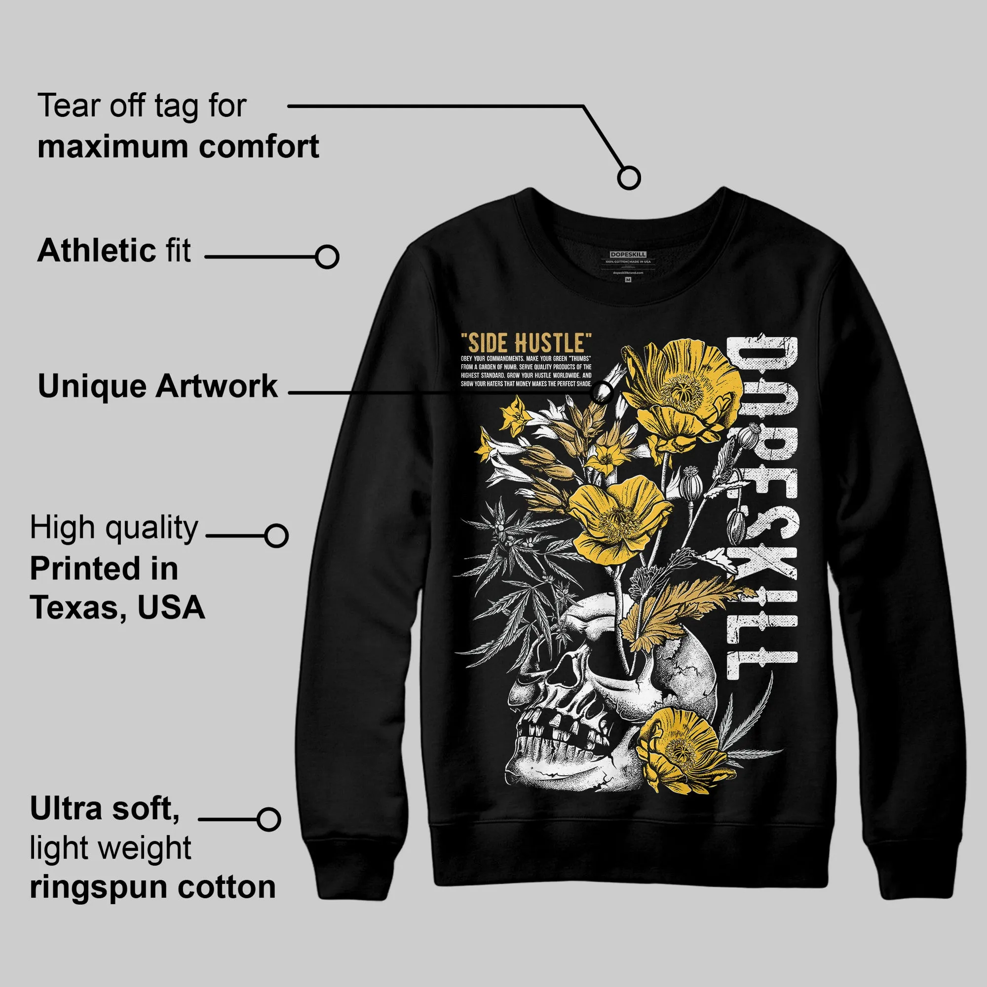 Phantom 12s DopeSkill Sweatshirt Side Hustle Graphic sold by DopeSkill product image thumbnail 3