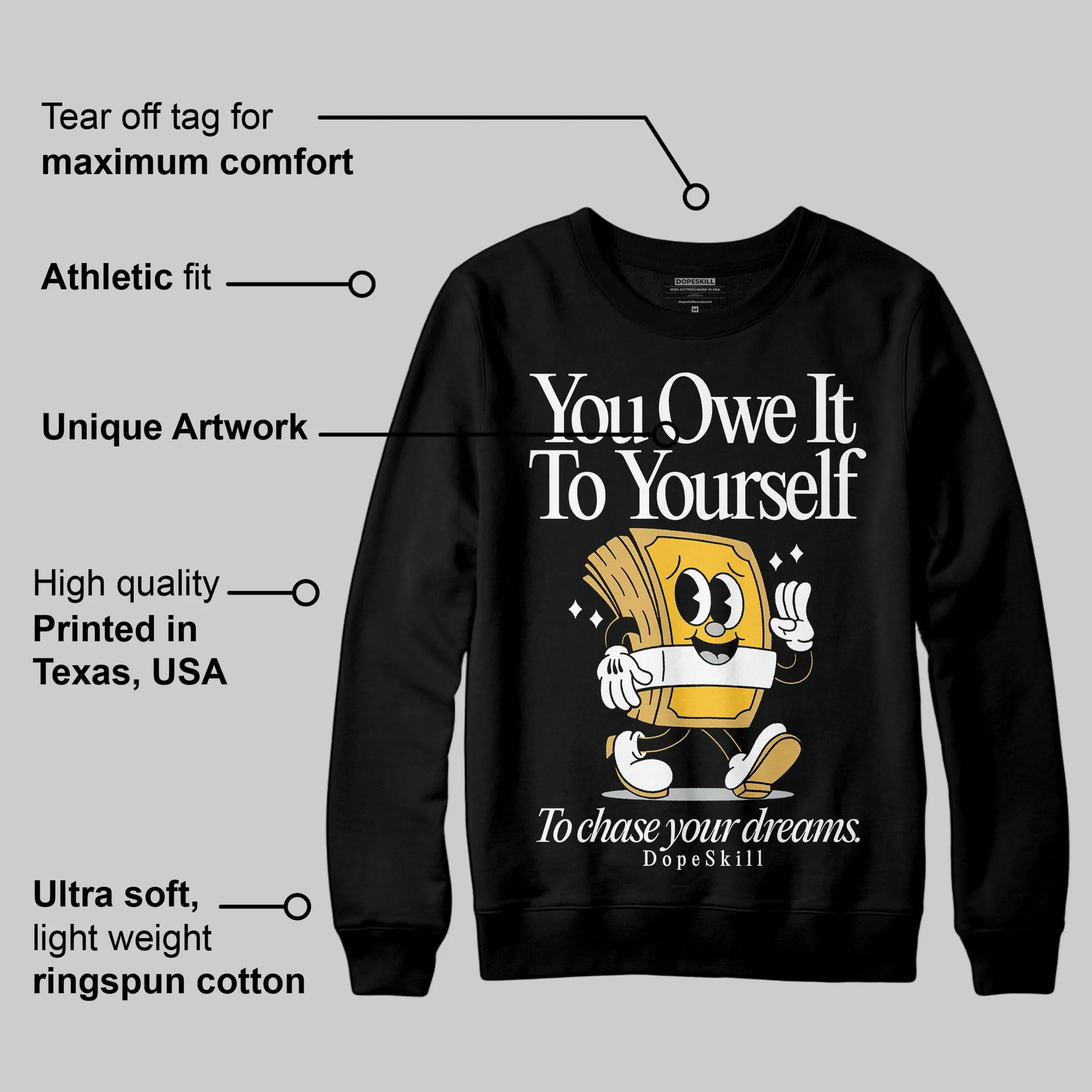 Phantom 12s DopeSkill Sweatshirt Owe It To Yourself Graphic sold by DopeSkill product image thumbnail 3