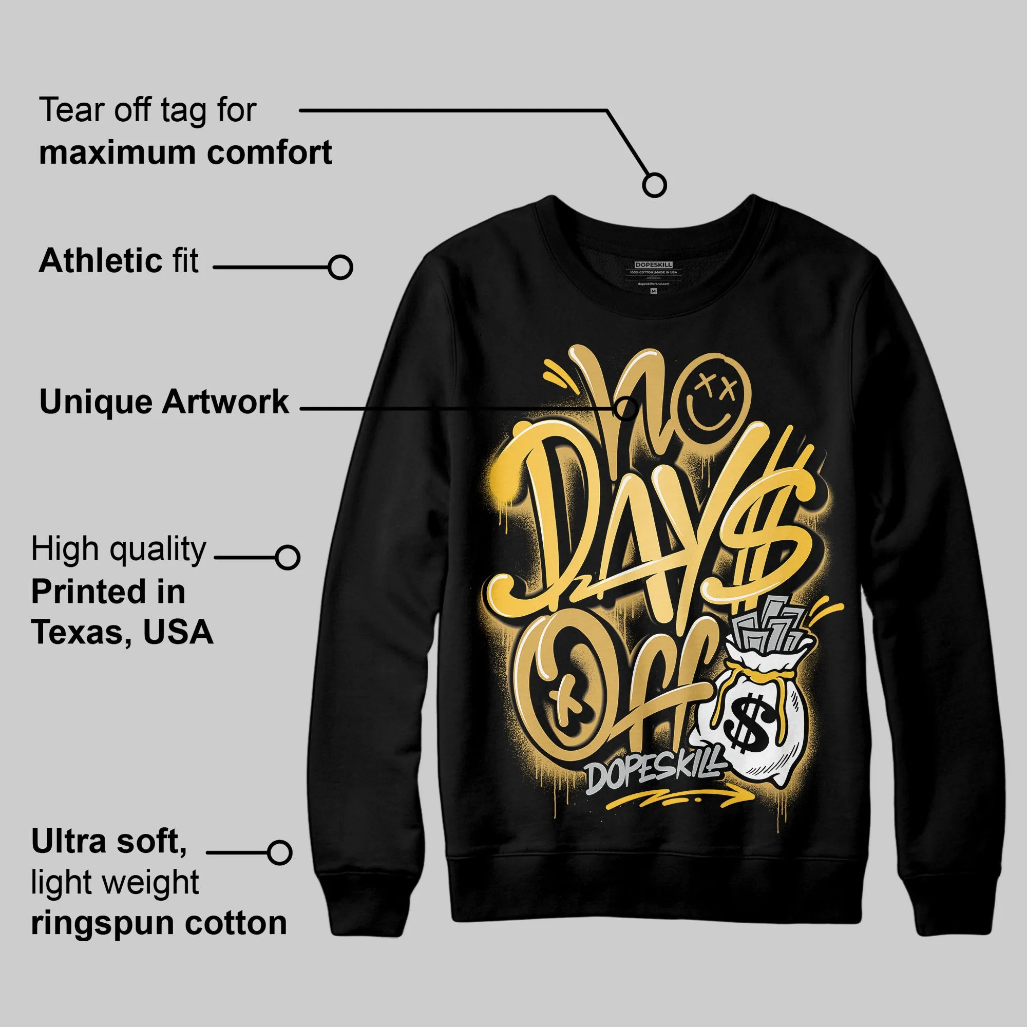 Phantom 12s DopeSkill Sweatshirt No Days Off Graphic sold by DopeSkill product image thumbnail 3