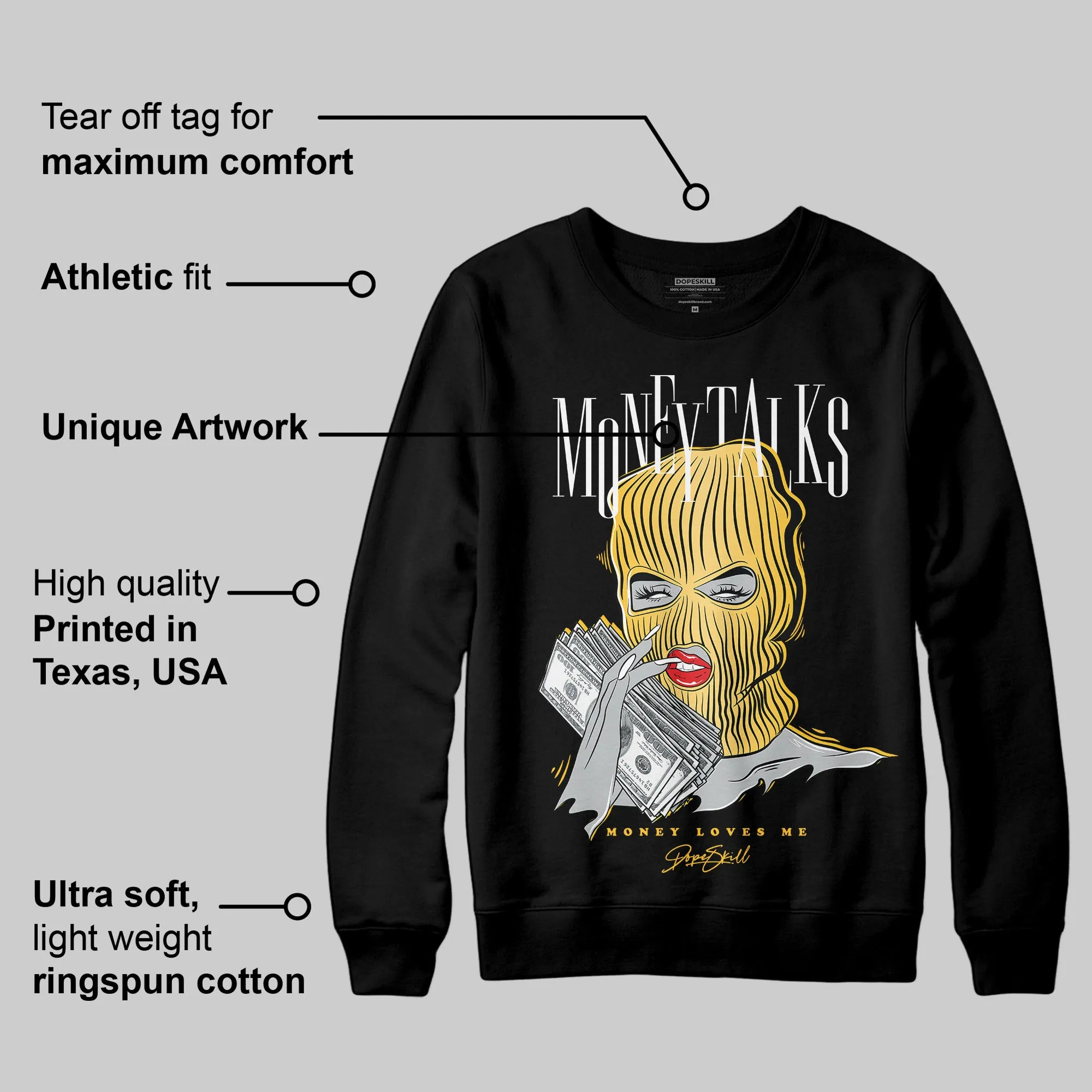 Phantom 12s DopeSkill Sweatshirt Money Talks Graphic sold by DopeSkill product image thumbnail 3