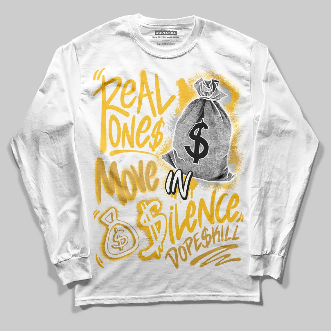 Phantom 12s DopeSkill Long Sleeve T-Shirt Real Ones Move In Silence Graphic sold by DopeSkill product image thumbnail 2