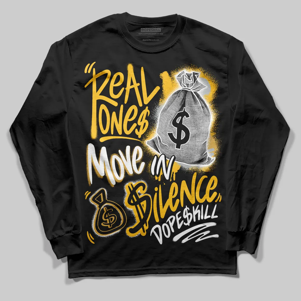 Phantom 12s DopeSkill Long Sleeve T-Shirt Real Ones Move In Silence Graphic sold by DopeSkill