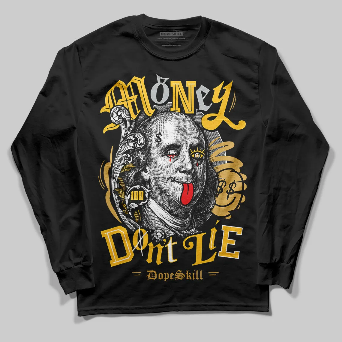 Phantom 12s DopeSkill Long Sleeve T-Shirt Money Don't Lie Graphic sold by DopeSkill