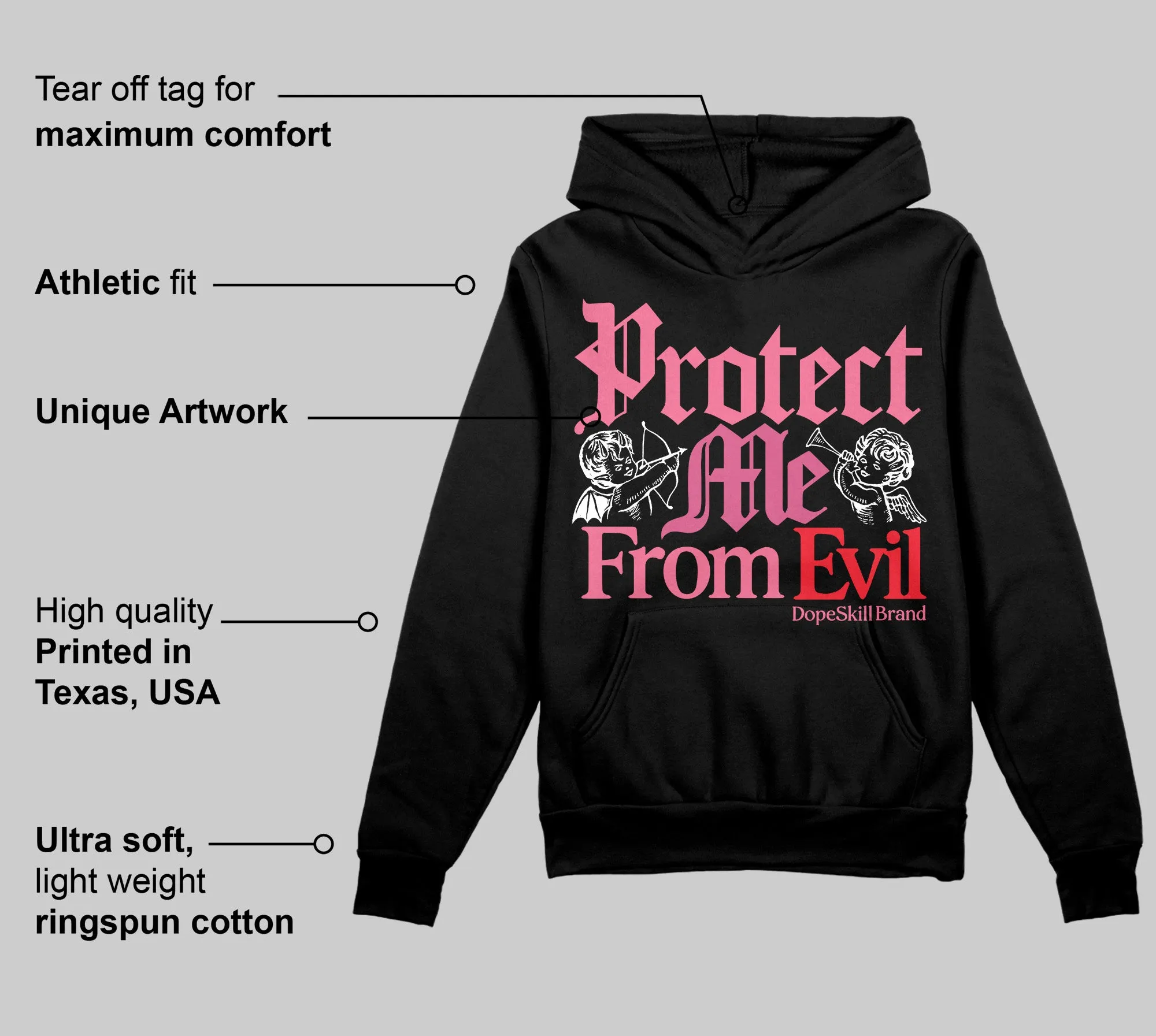 S - Serendipity Pro-X1 W DopeSkill Hoodie Sweatshirt Protect Me From Evil Graphic sold by DopeSkill product image thumbnail 3