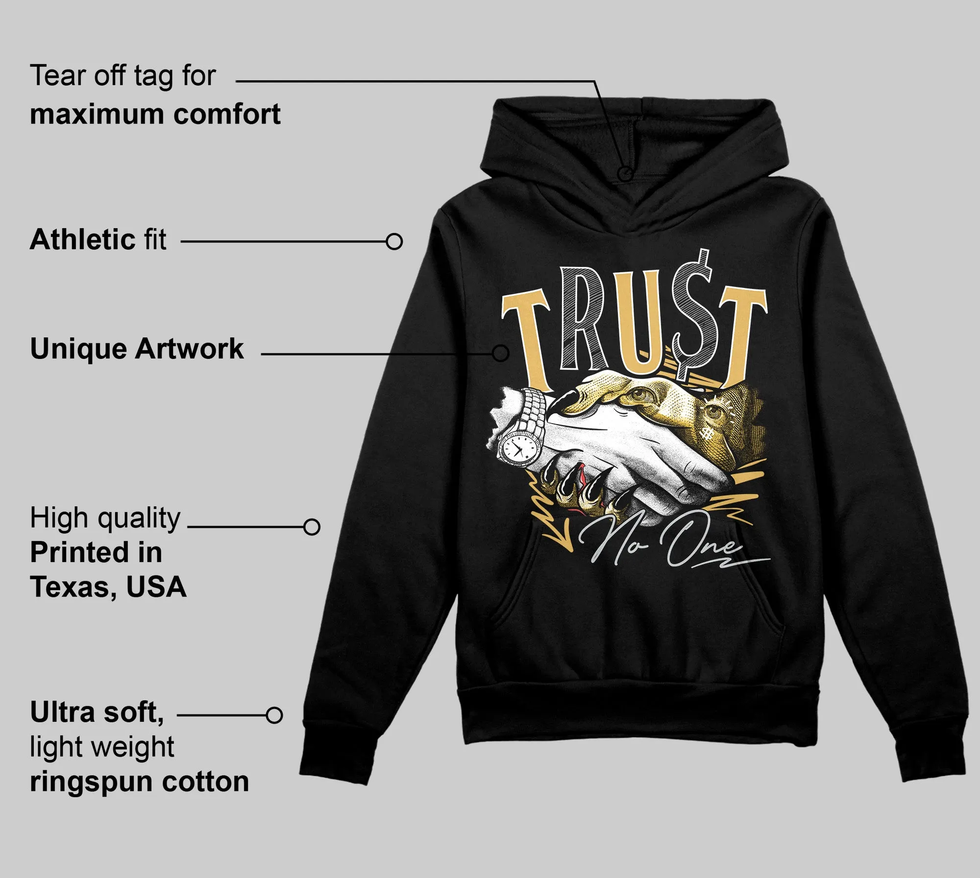 Phantom 12s DopeSkill Hoodie Sweatshirt Trust No One Graphic sold by DopeSkill product image thumbnail 3