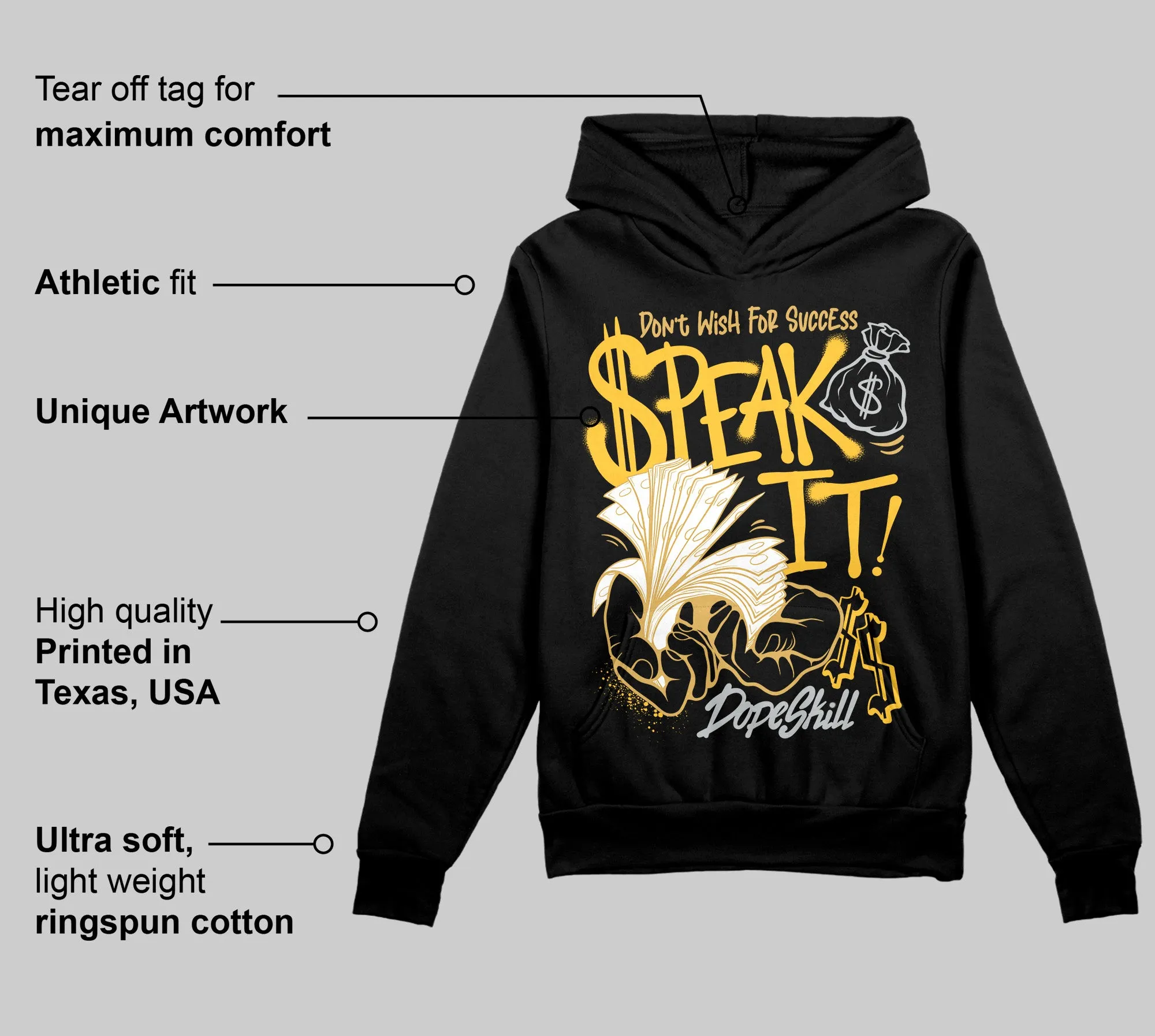 Phantom 12s DopeSkill Hoodie Sweatshirt Speak It Graphic sold by DopeSkill product image thumbnail 3