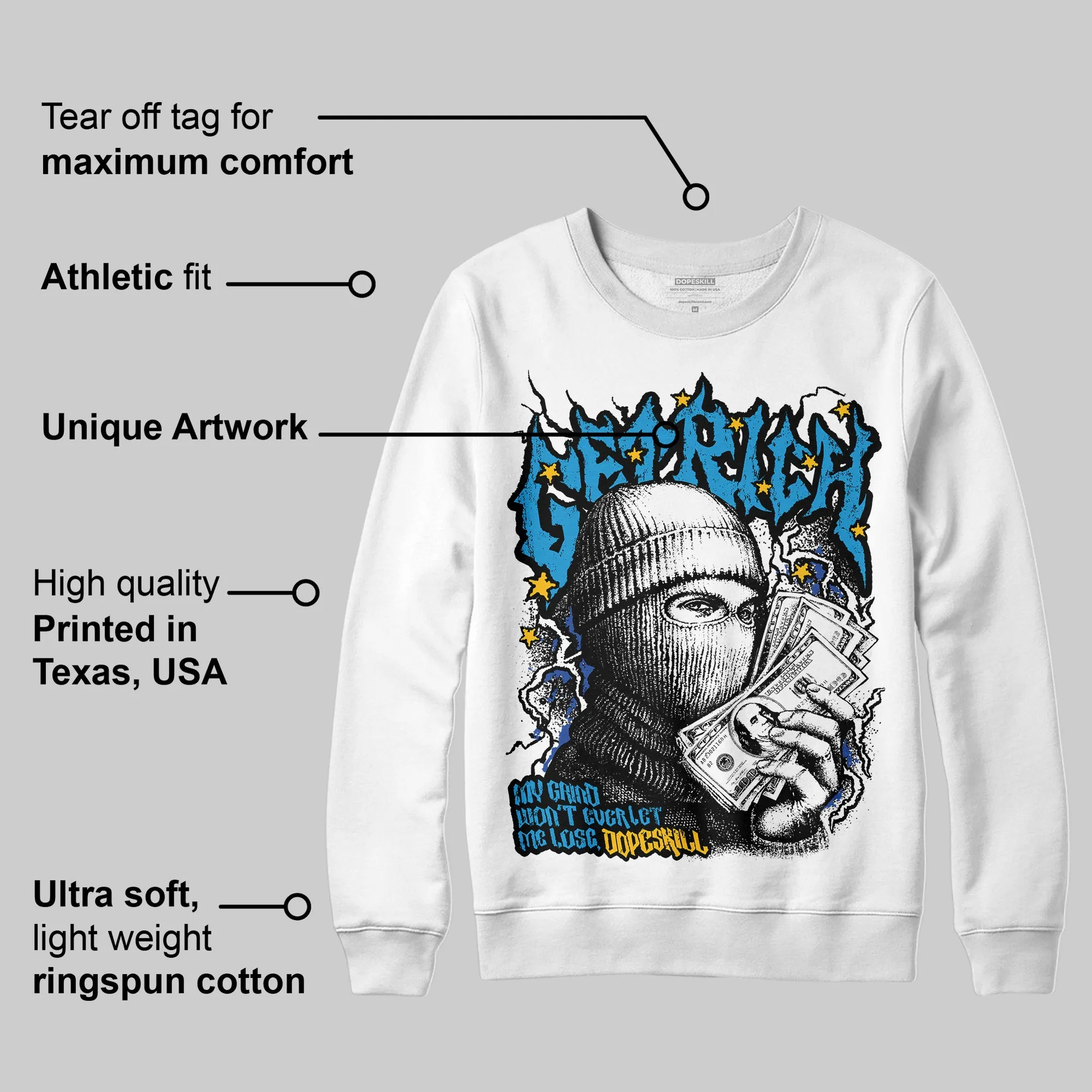 Royal Blue Collection DopeSkill Sweatshirt Wealthy Graphic sold by DopeSkill product image thumbnail 3