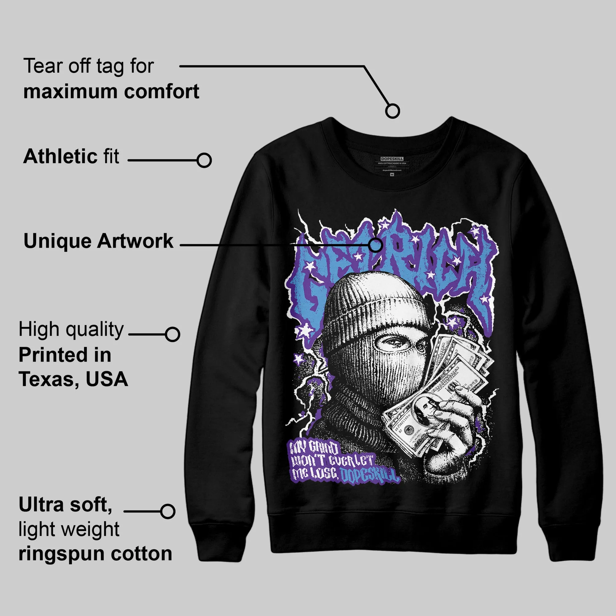 PURPLE Collection DopeSkill Sweatshirt Wealthy Graphic sold by DopeSkill product image thumbnail 4
