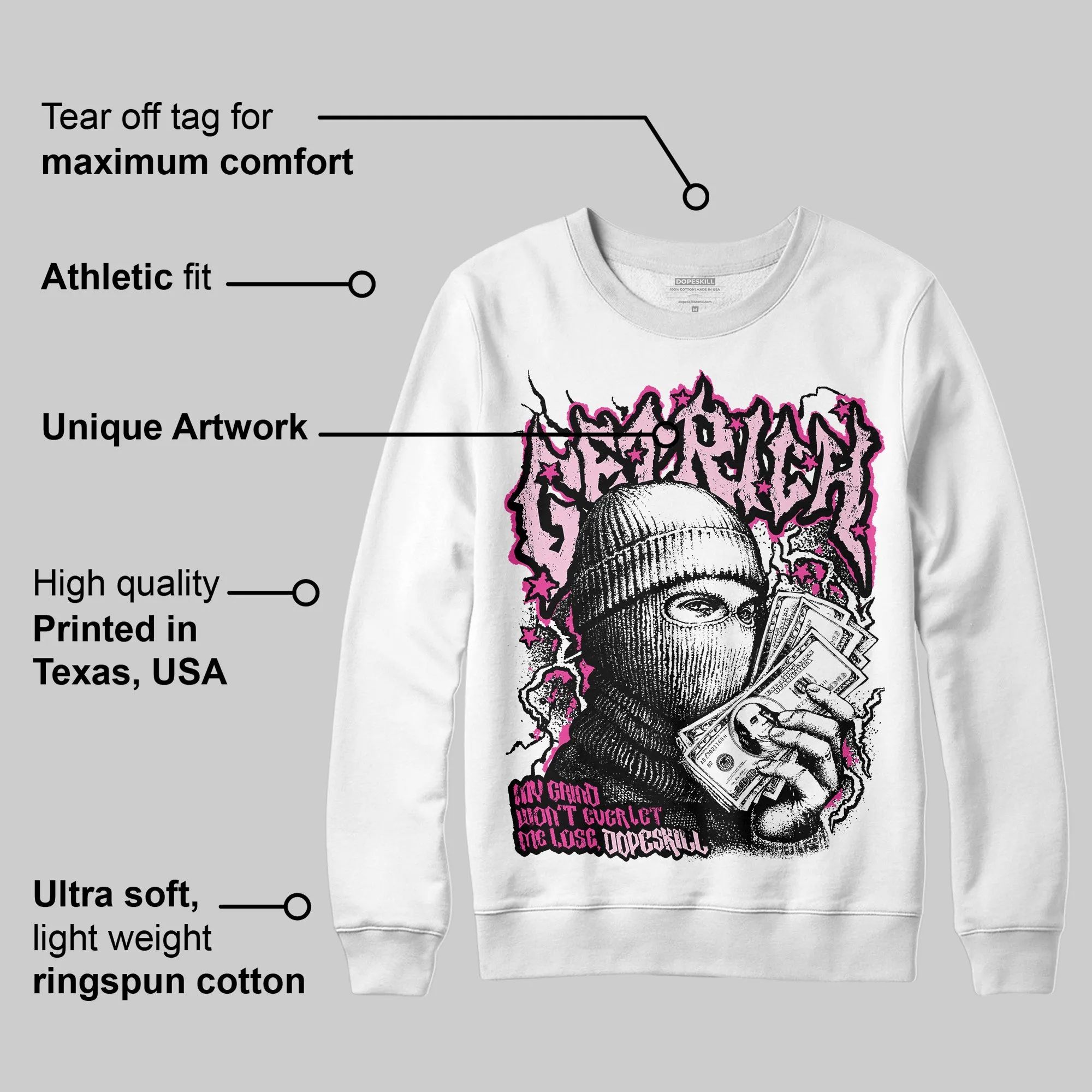 Pink Collection DopeSkill Sweatshirt Wealthy Graphic sold by DopeSkill product image thumbnail 3