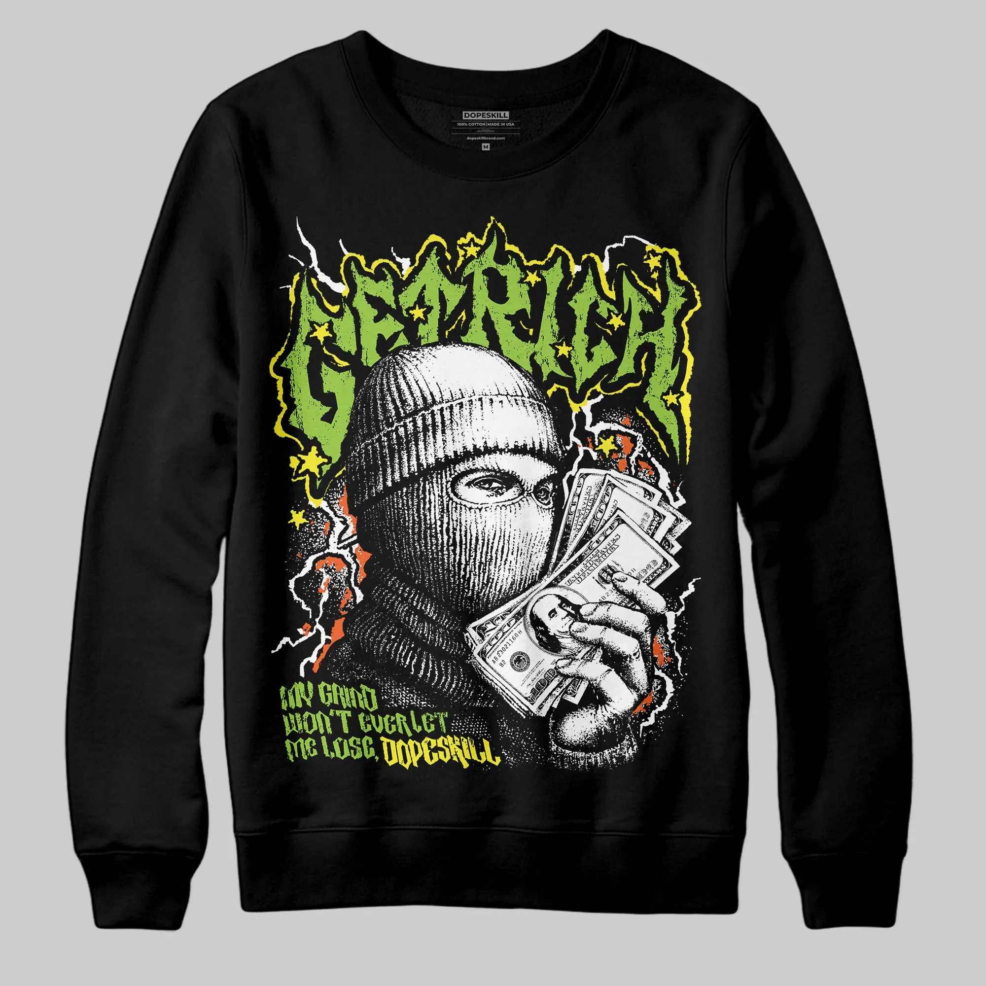 Neon Green Collection DopeSkill Sweatshirt Wealthy Graphic sold by DopeSkill