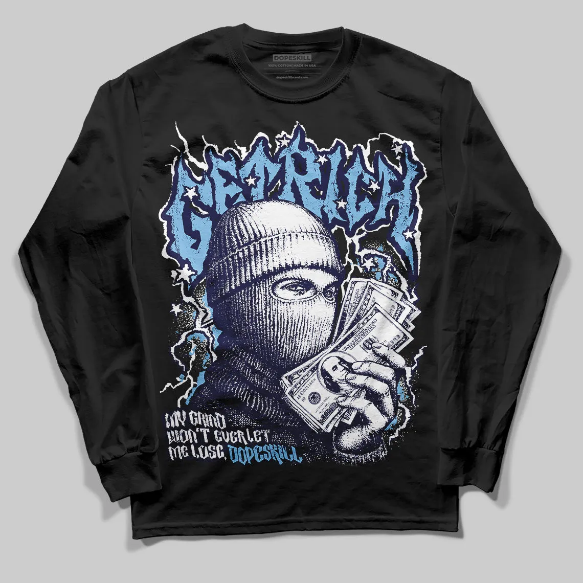 University Blue Collection DopeSkill Long Sleeve T-Shirt Wealthy Graphic sold by DopeSkill product image thumbnail 2