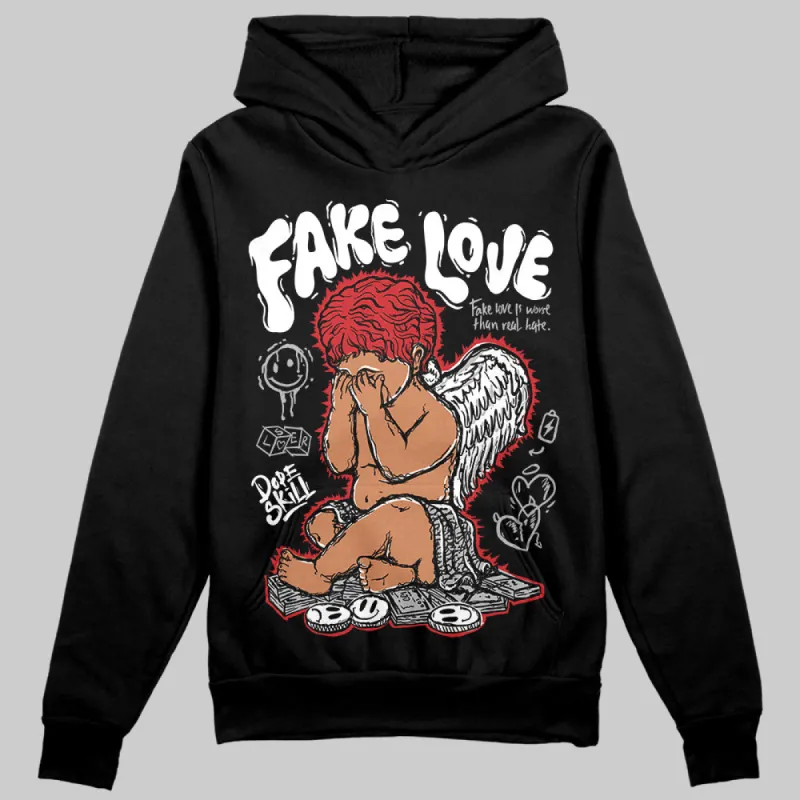 Black Cement 3s DopeSkill Hoodie Sweatshirt False Love Graphic sold by DopeSkill