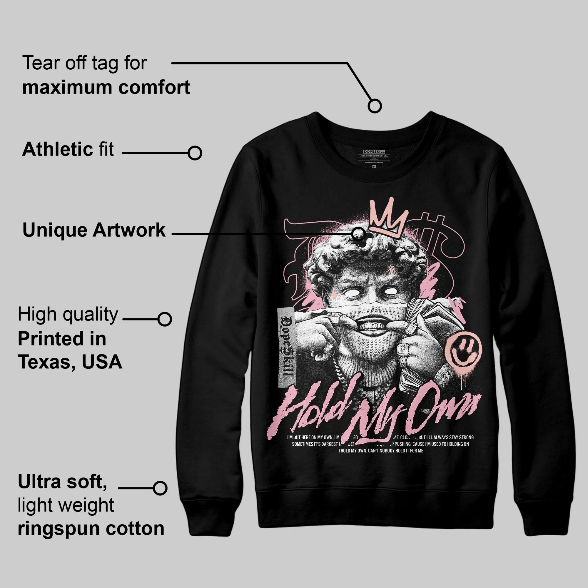 Stars Court White/Pink DopeSkill Sweatshirt In My Way Graphic sold by DopeSkill product image thumbnail 3