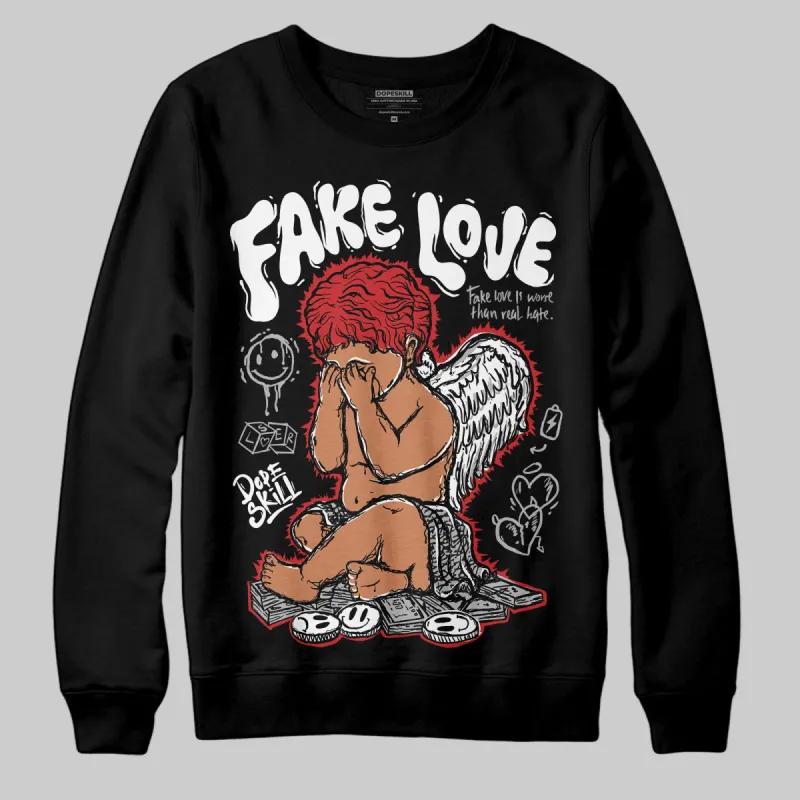 Black Cement 3s DopeSkill Sweatshirt False Love Graphic sold by DopeSkill