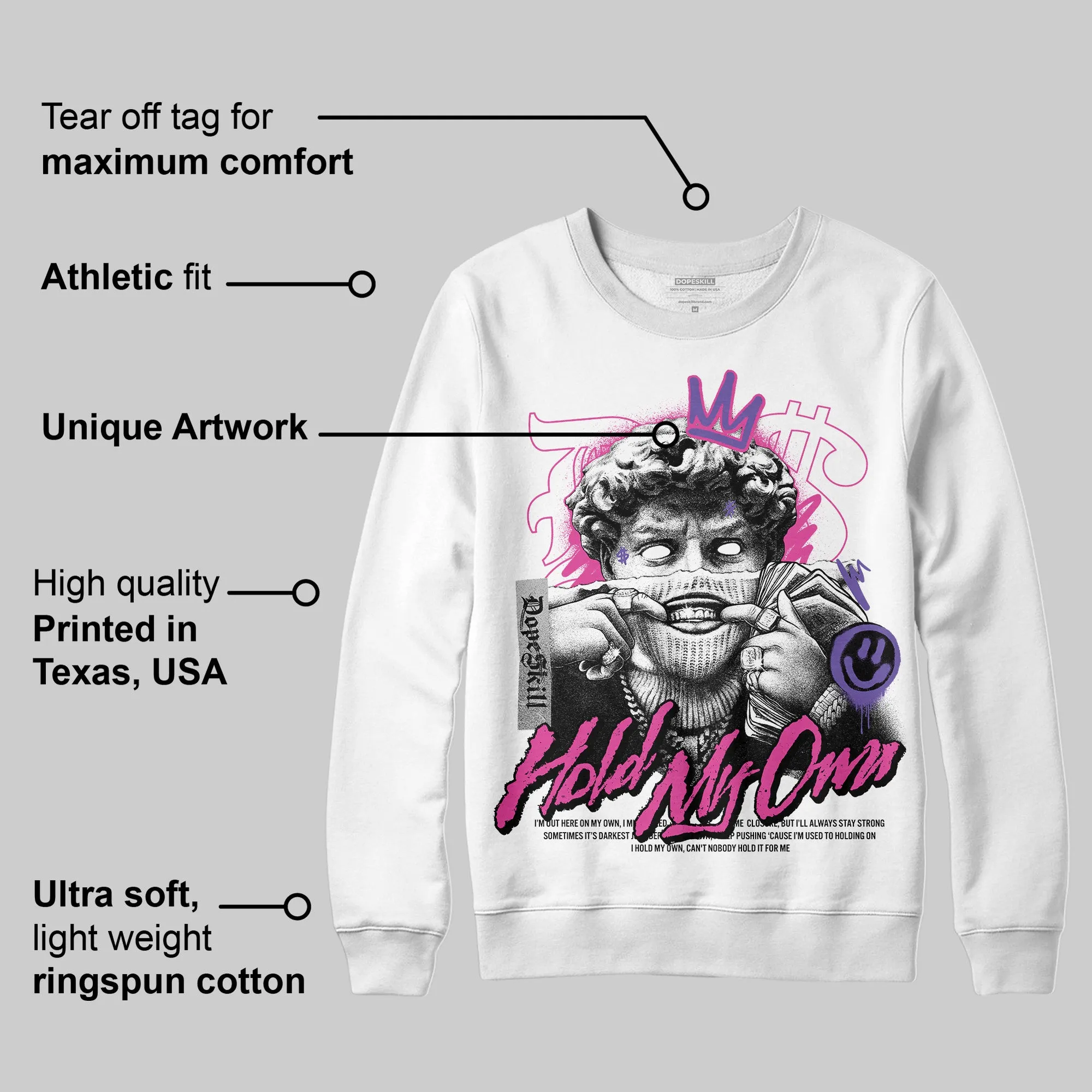 Dunk Active Fuchsia DopeSkill Sweatshirt In My Way Graphic sold by DopeSkill product image thumbnail 3