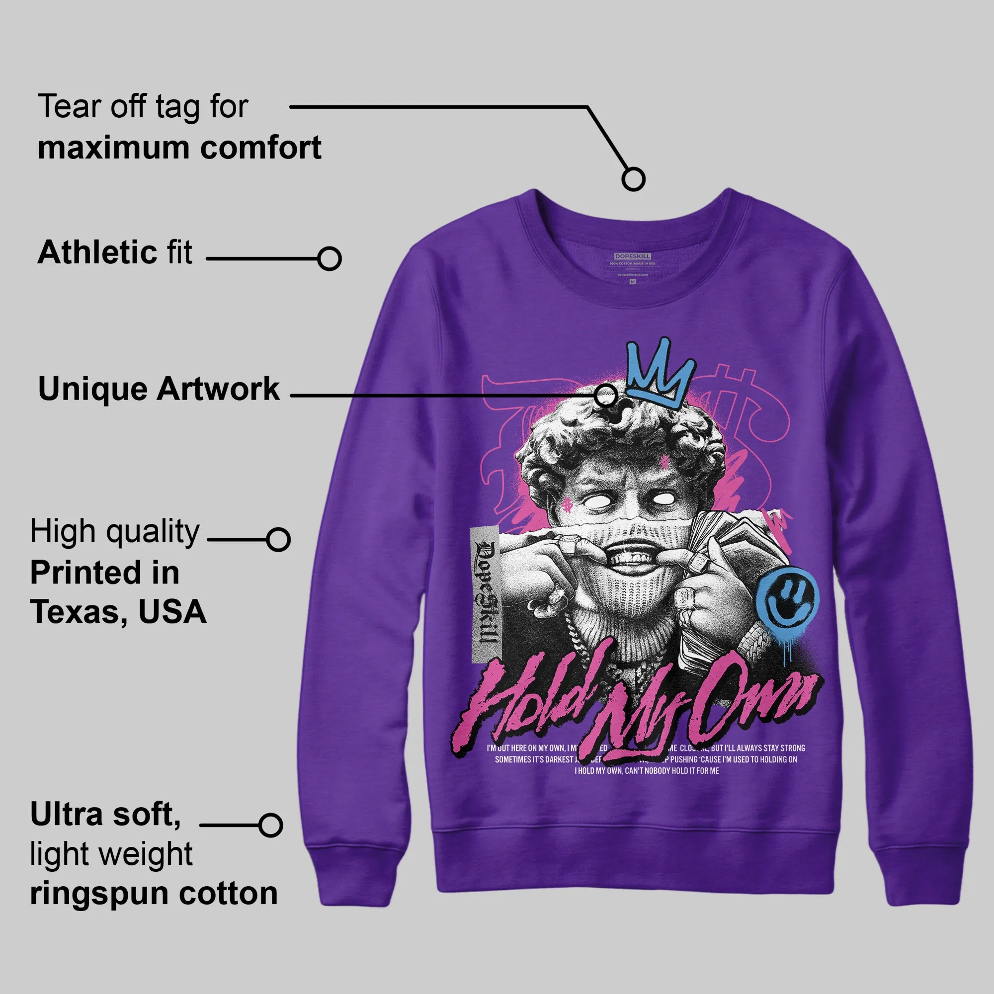 PURPLE Collection DopeSkill Purple Sweatshirt In My Way Graphic sold by DopeSkill product image thumbnail 2