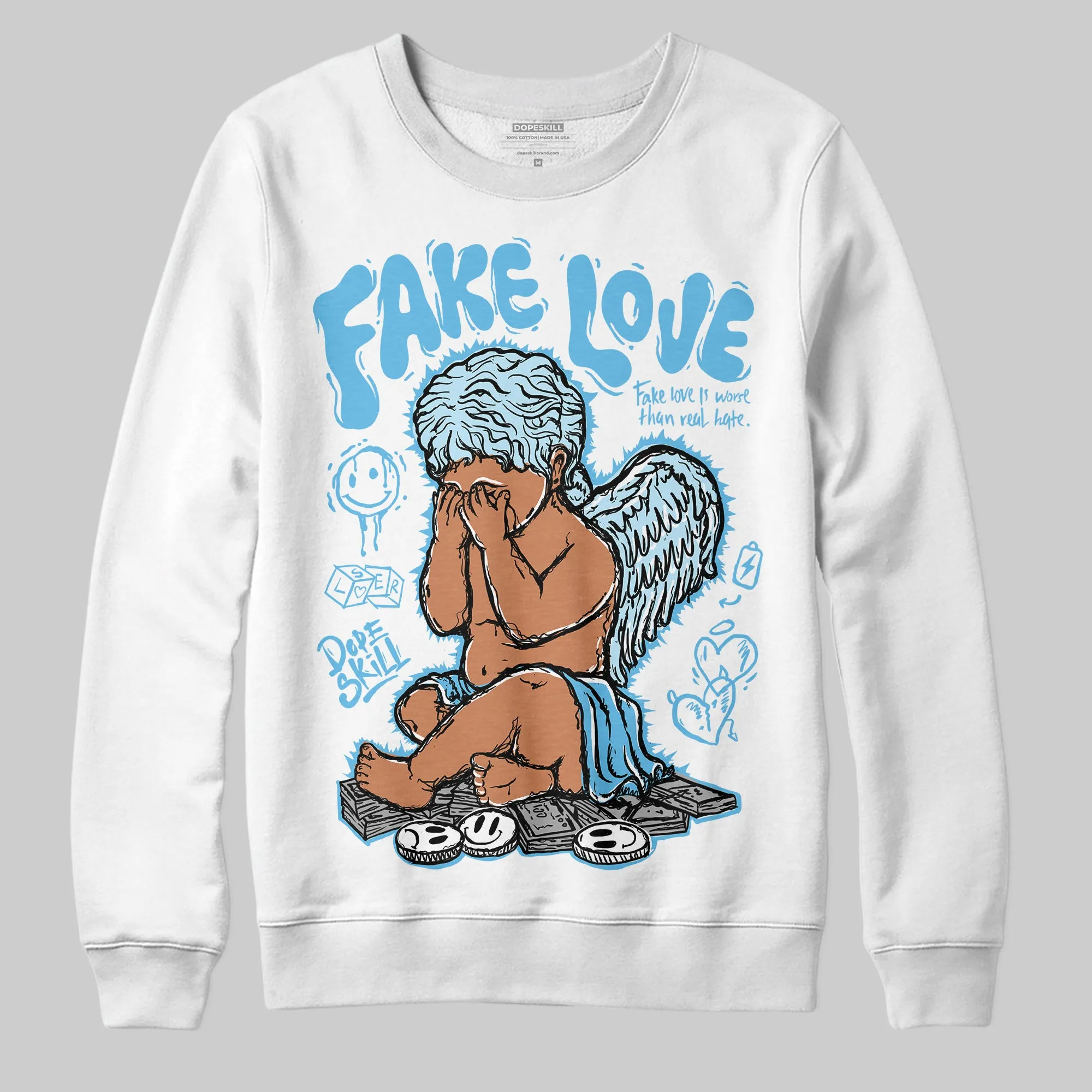 Legend Blue 11s DopeSkill Sweatshirt False Love Graphic sold by DopeSkill