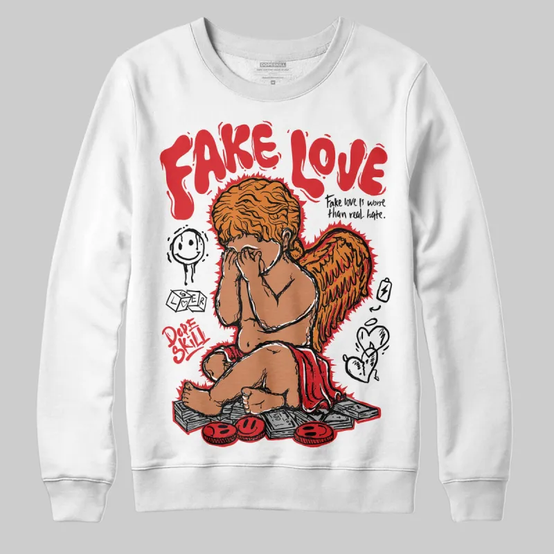 Red Cement 4S DopeSkill Sweatshirt False Love Graphic sold by DopeSkill